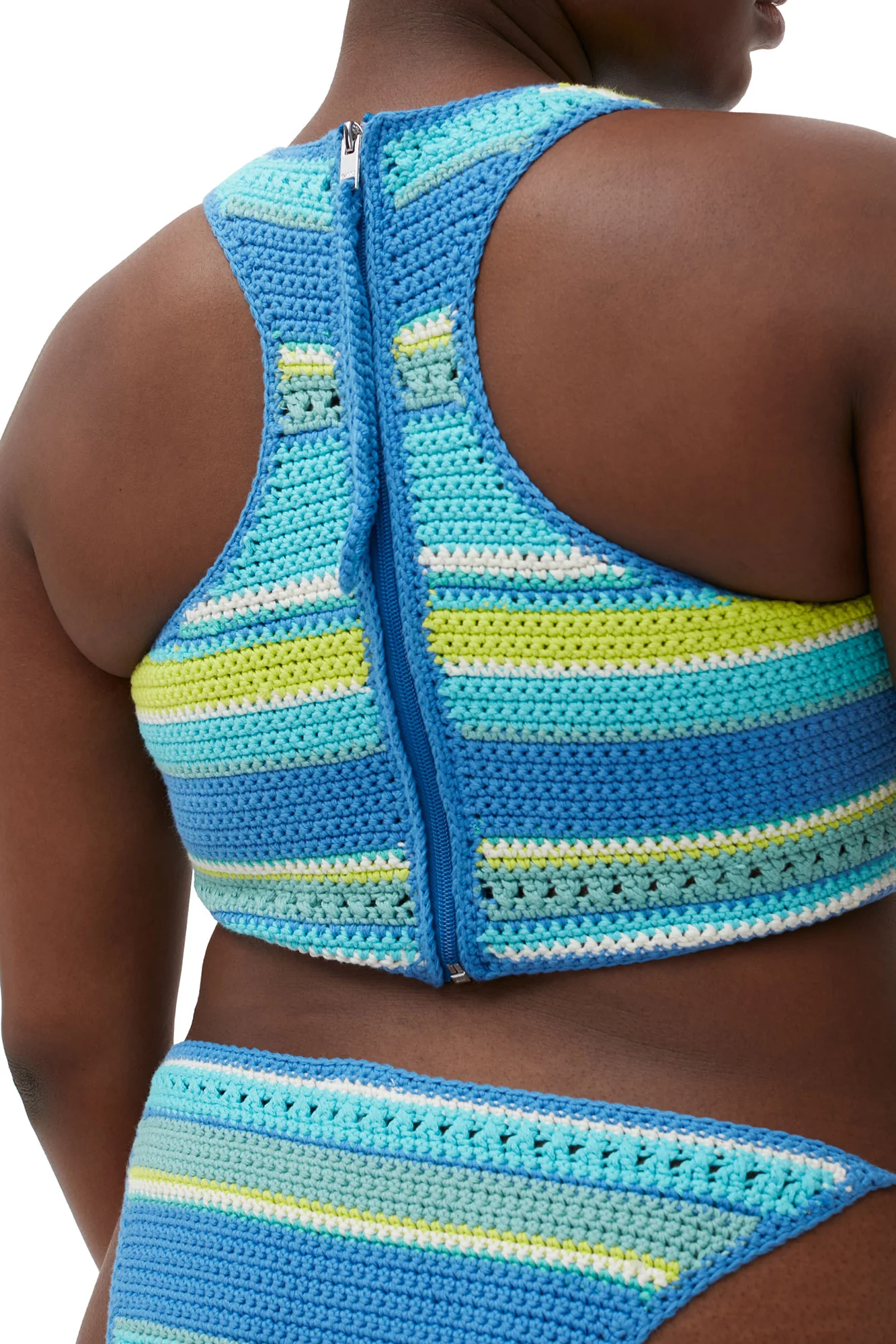 Crochet Racerback Bikini Top | Blue Curacao - Image 10