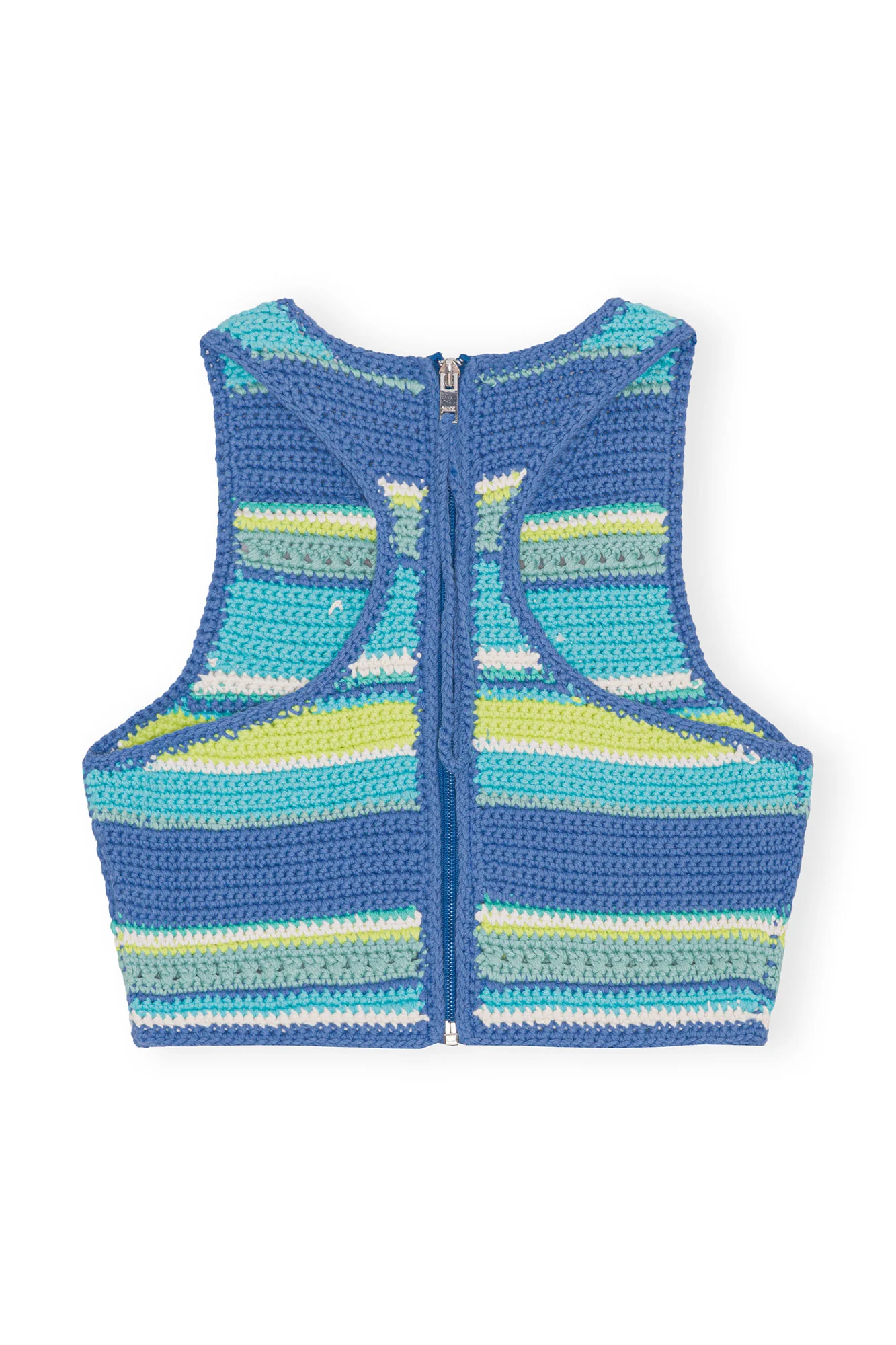 Crochet Racerback Bikini Top | Blue Curacao - Image 2