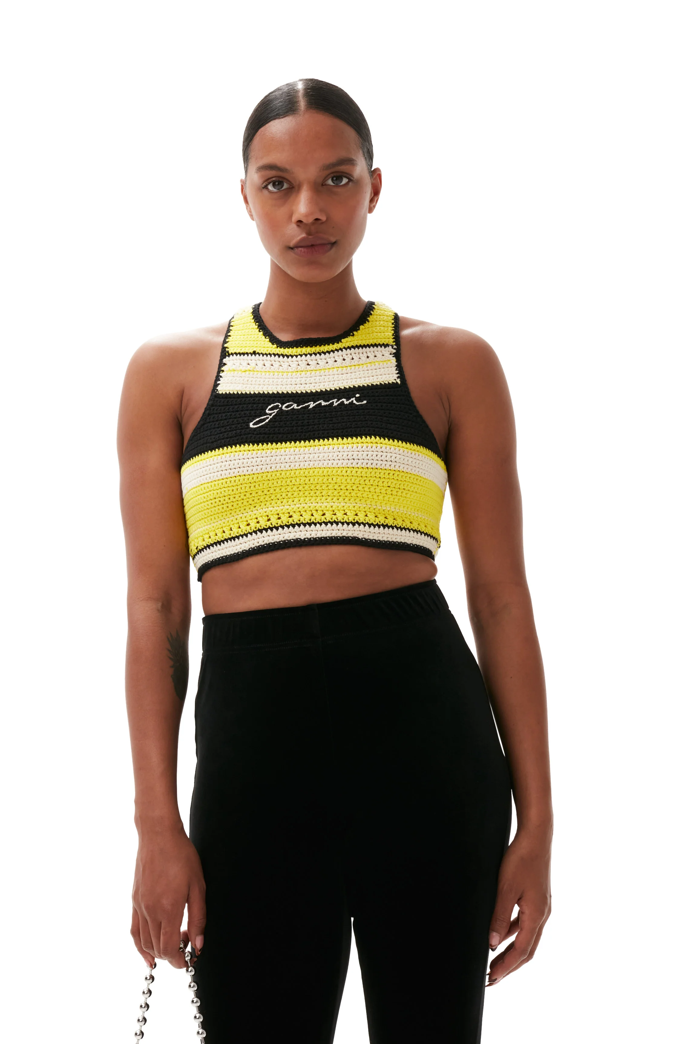 Crochet Racerback Bikini Top | Golden Kiwi - Image 5
