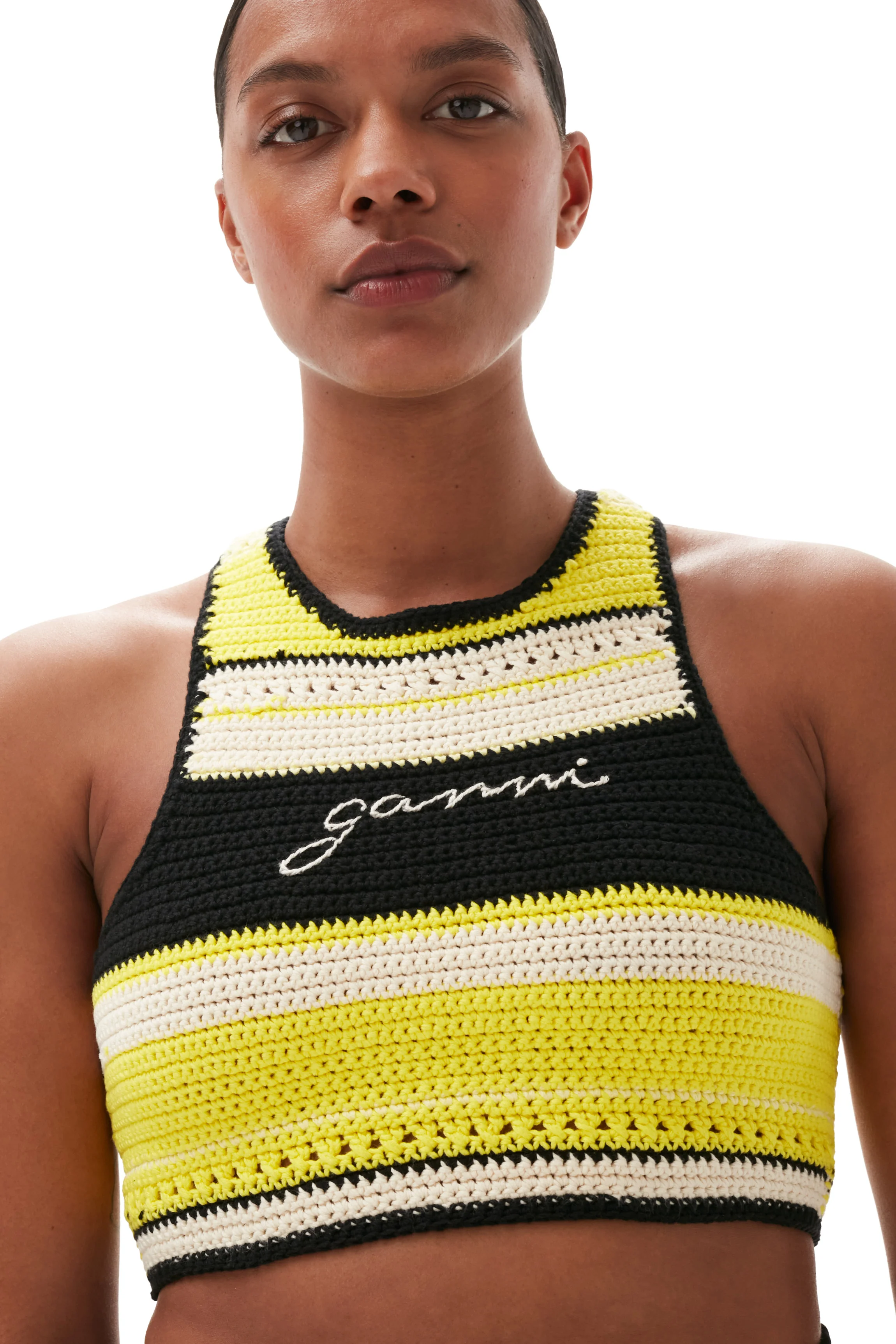Crochet Racerback Bikini Top | Golden Kiwi - Image 6