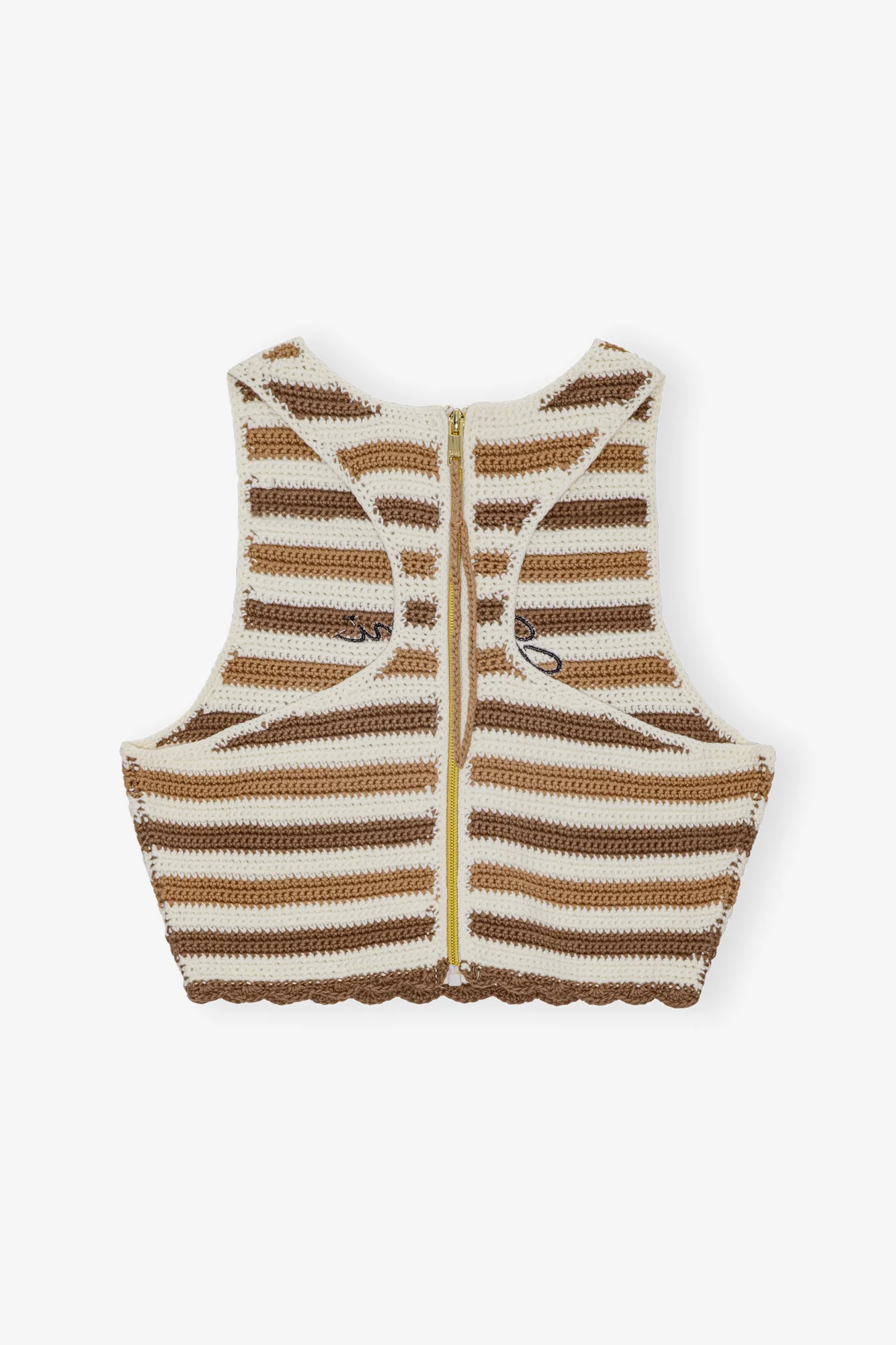 Crochet Racerback Top | Copper Brown - Image 2
