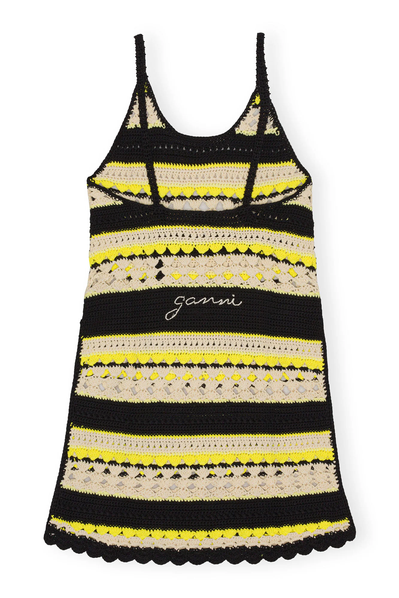 Crochet Slip Dress | Golden Kiwi - Image 2