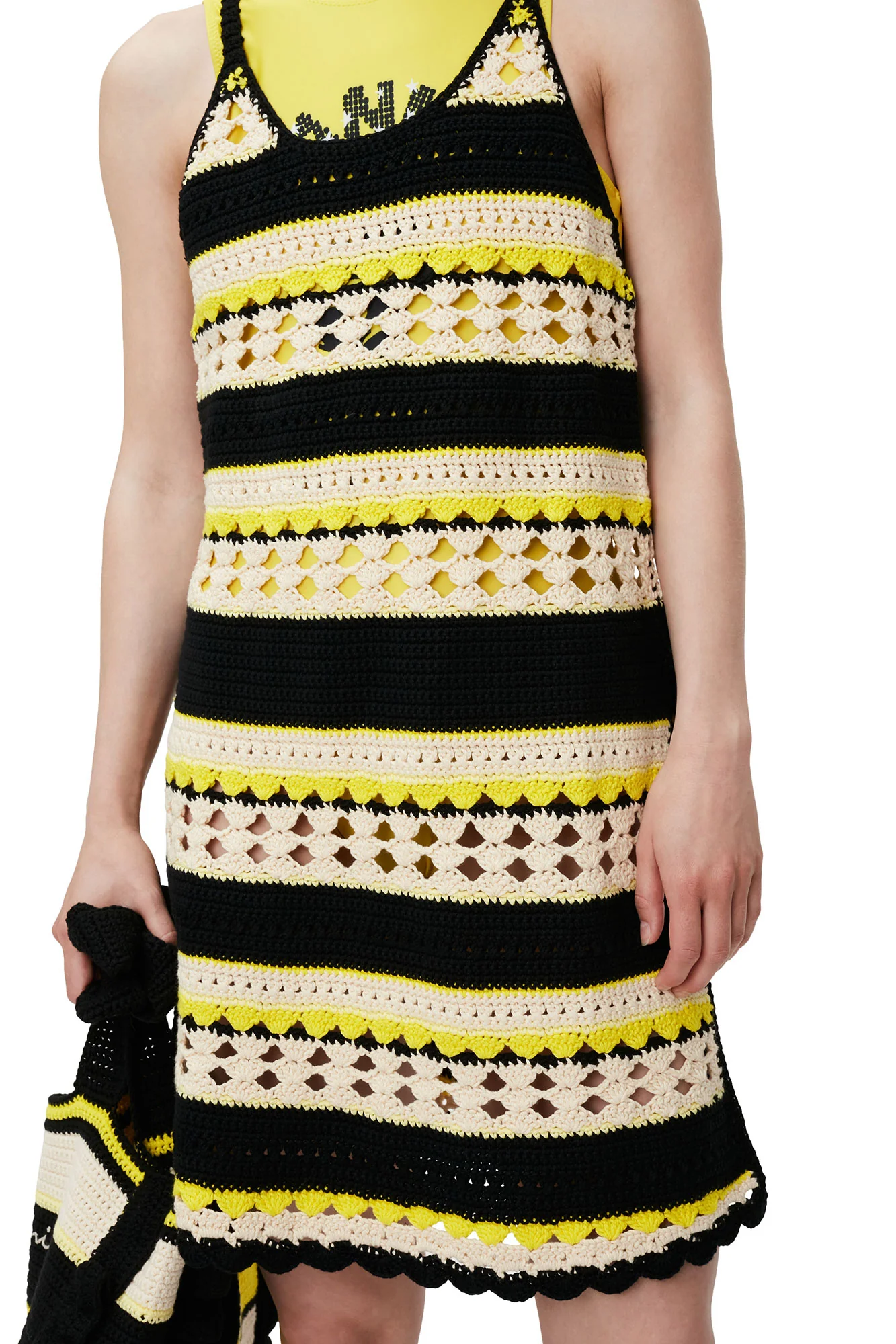 Crochet Slip Dress | Golden Kiwi - Image 6
