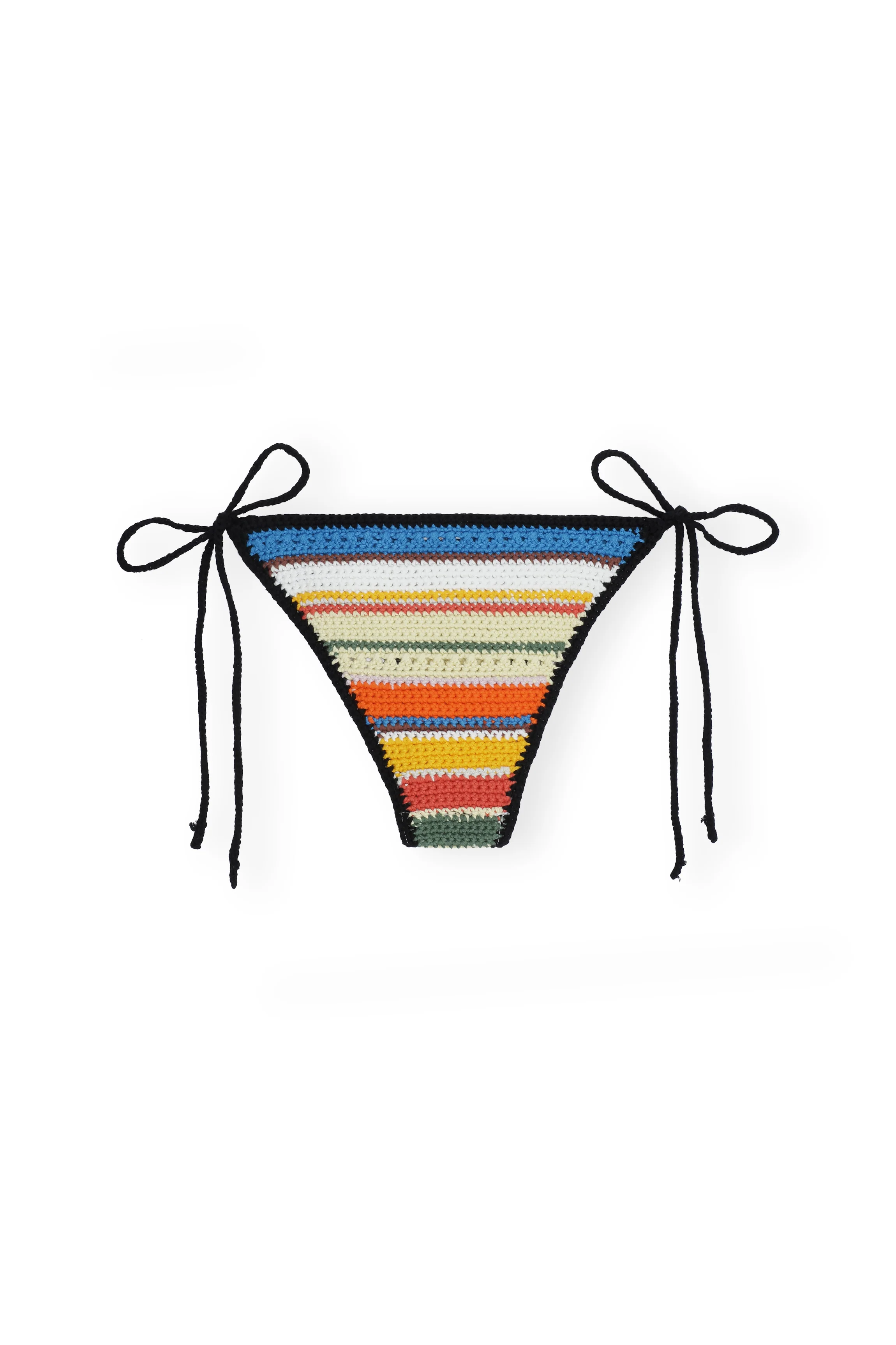 Crochet String Bikini Bottom | Beach Stripe Multi - Image 2