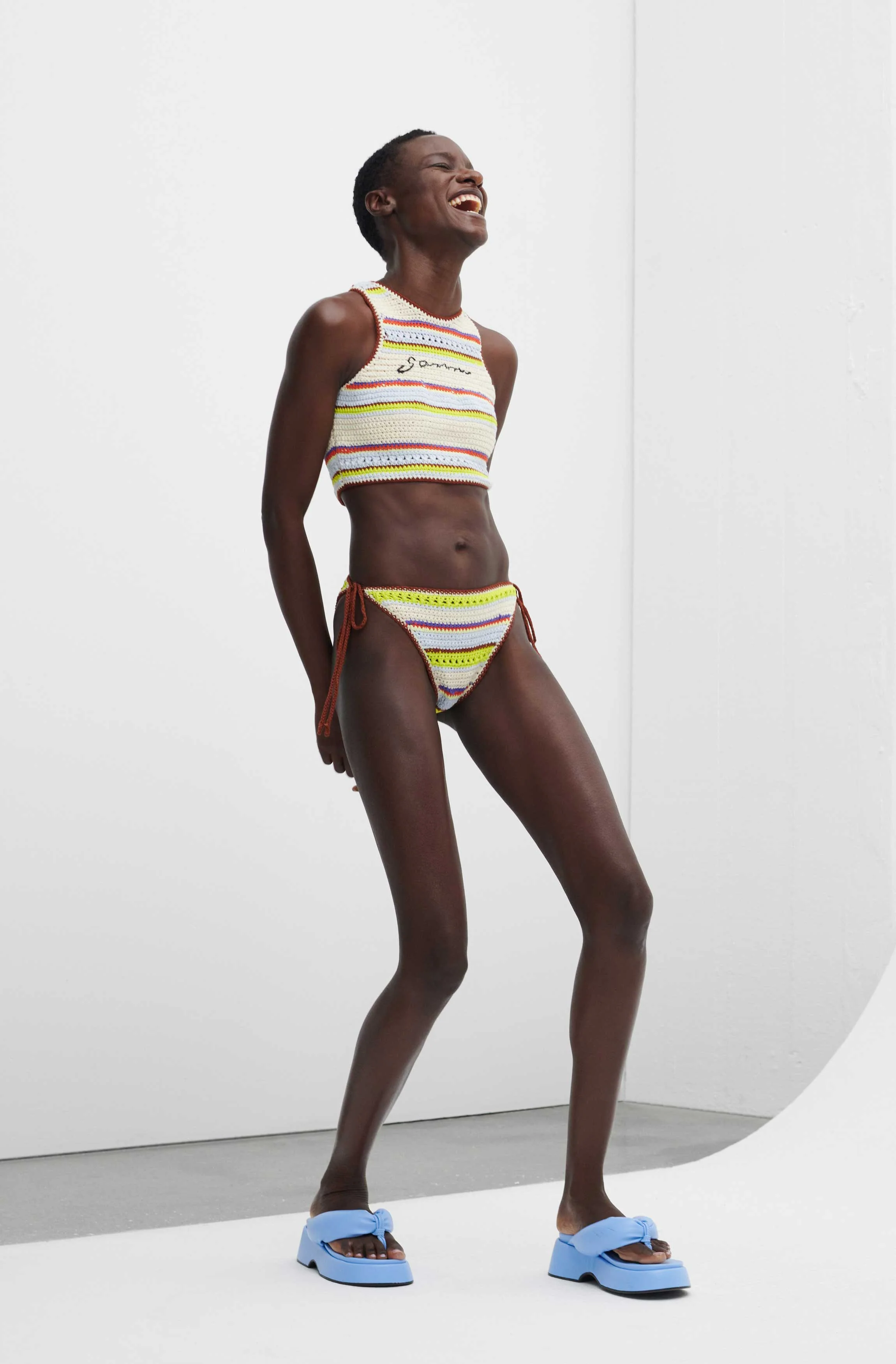 Crochet String Bikini Bottom | Multicolor - Image 3