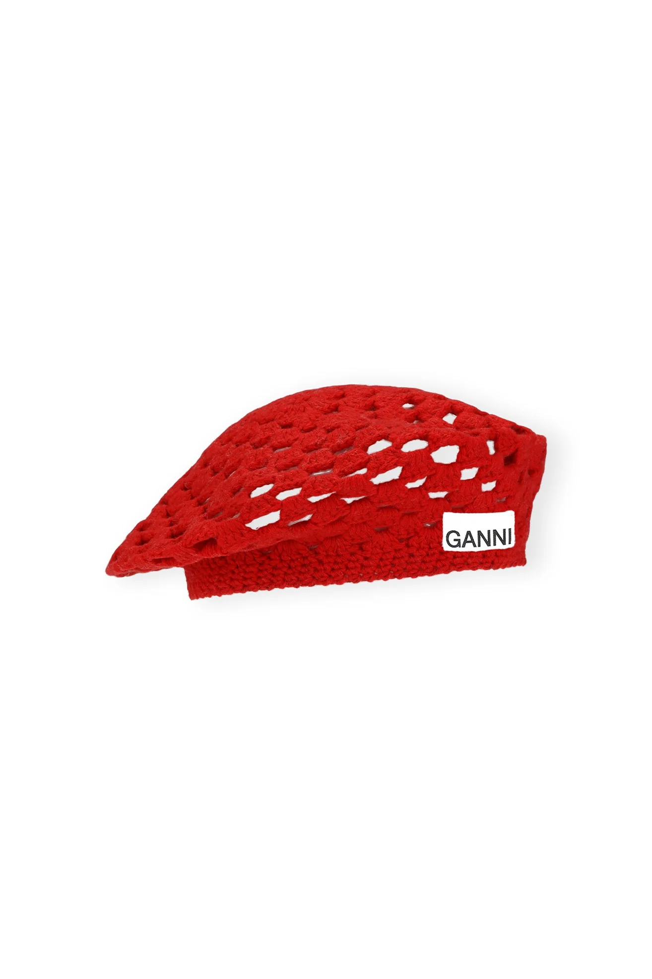 Crochet Wool Beret | Fiery Red