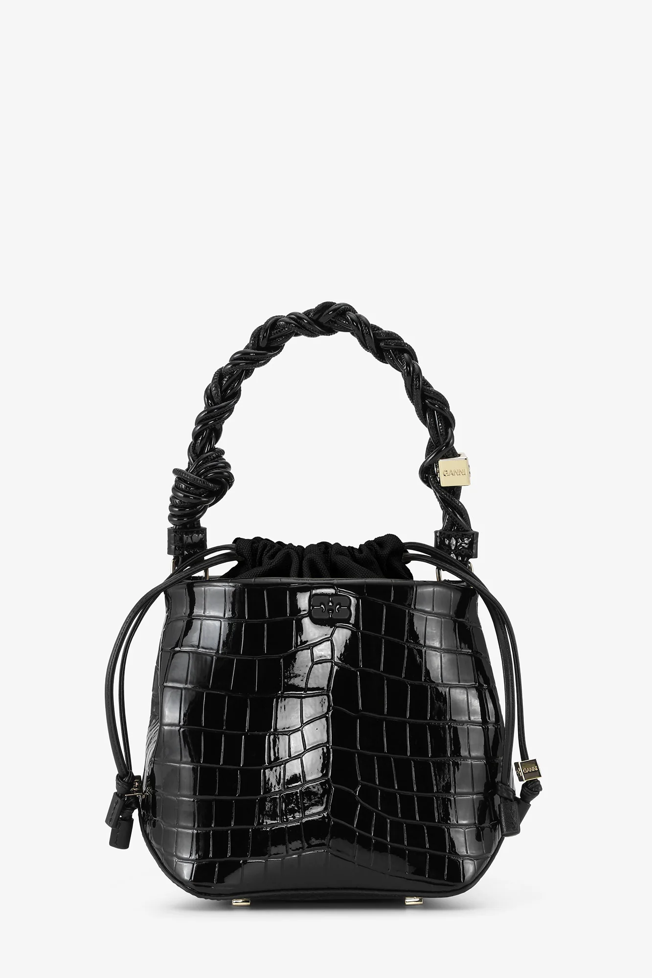 Croco Bou Bucket Bag | Black
