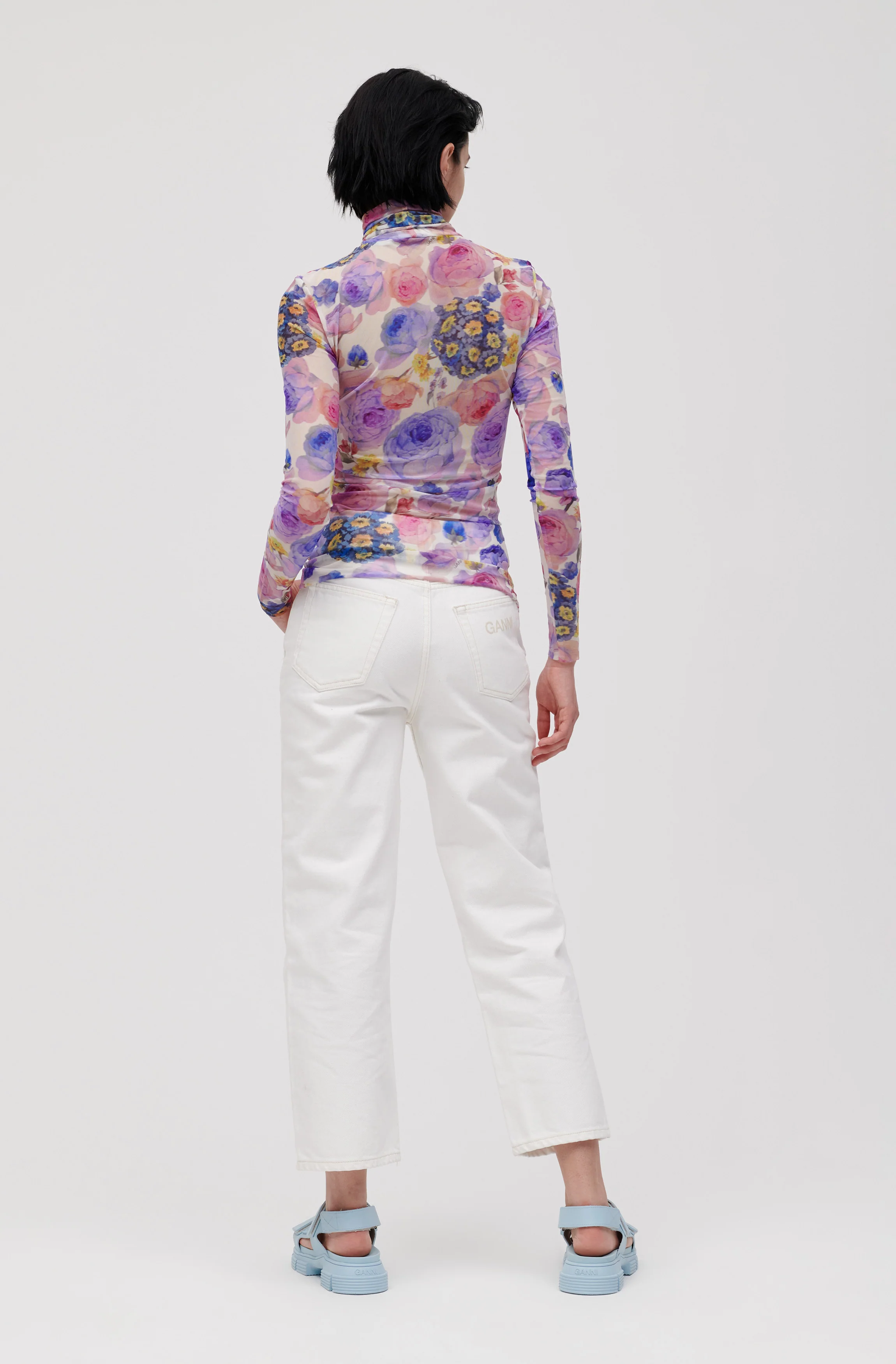 Cropped Denim Jeans | Bright White - Image 3