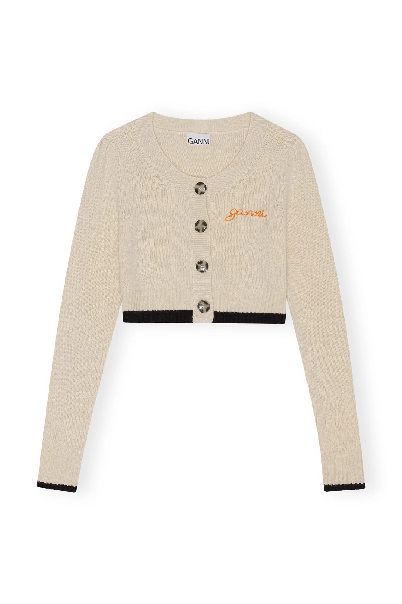 Cropped O-neck Cardigan | Alabaster Gleam