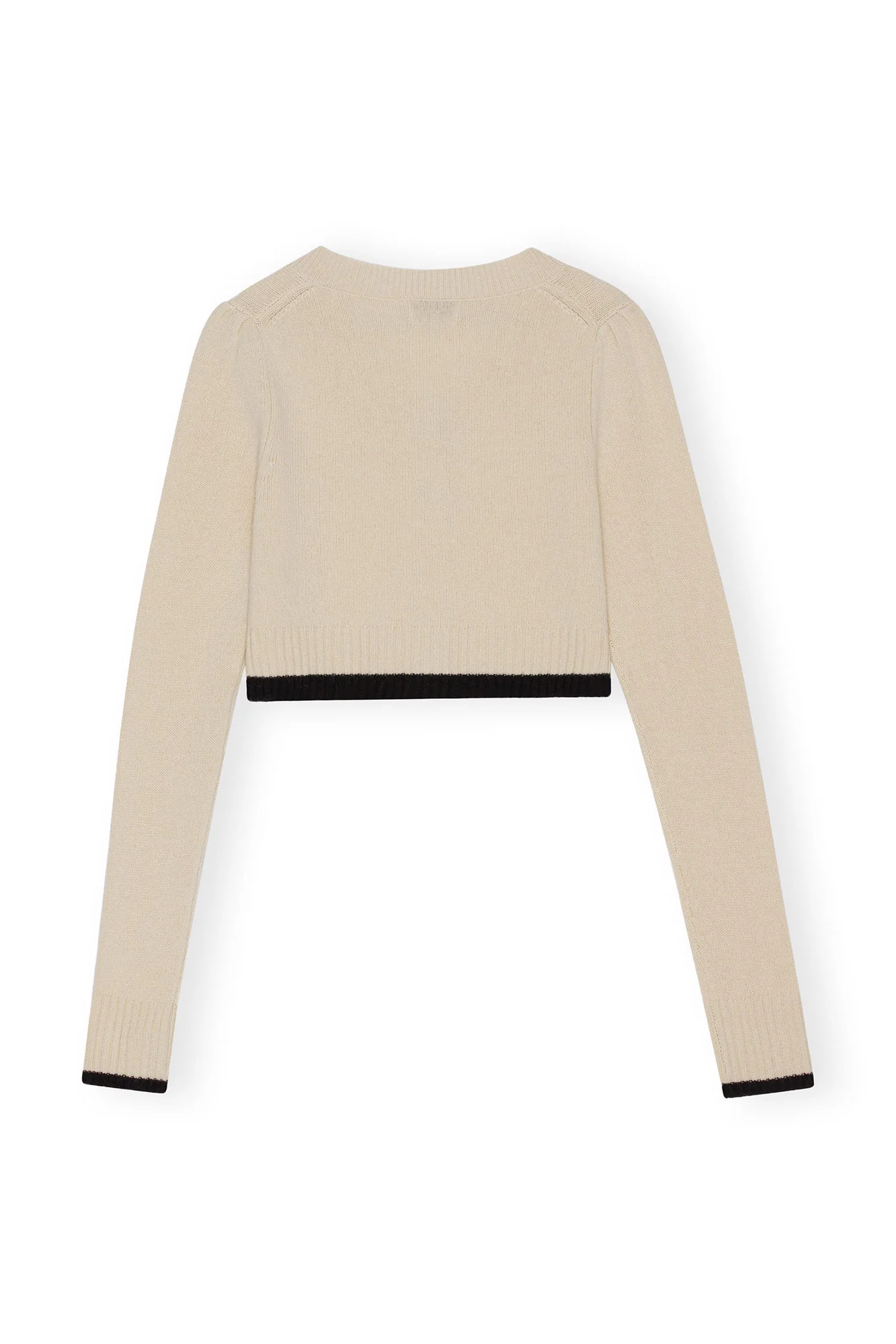 Cropped O-neck Cardigan | Alabaster Gleam - Image 2