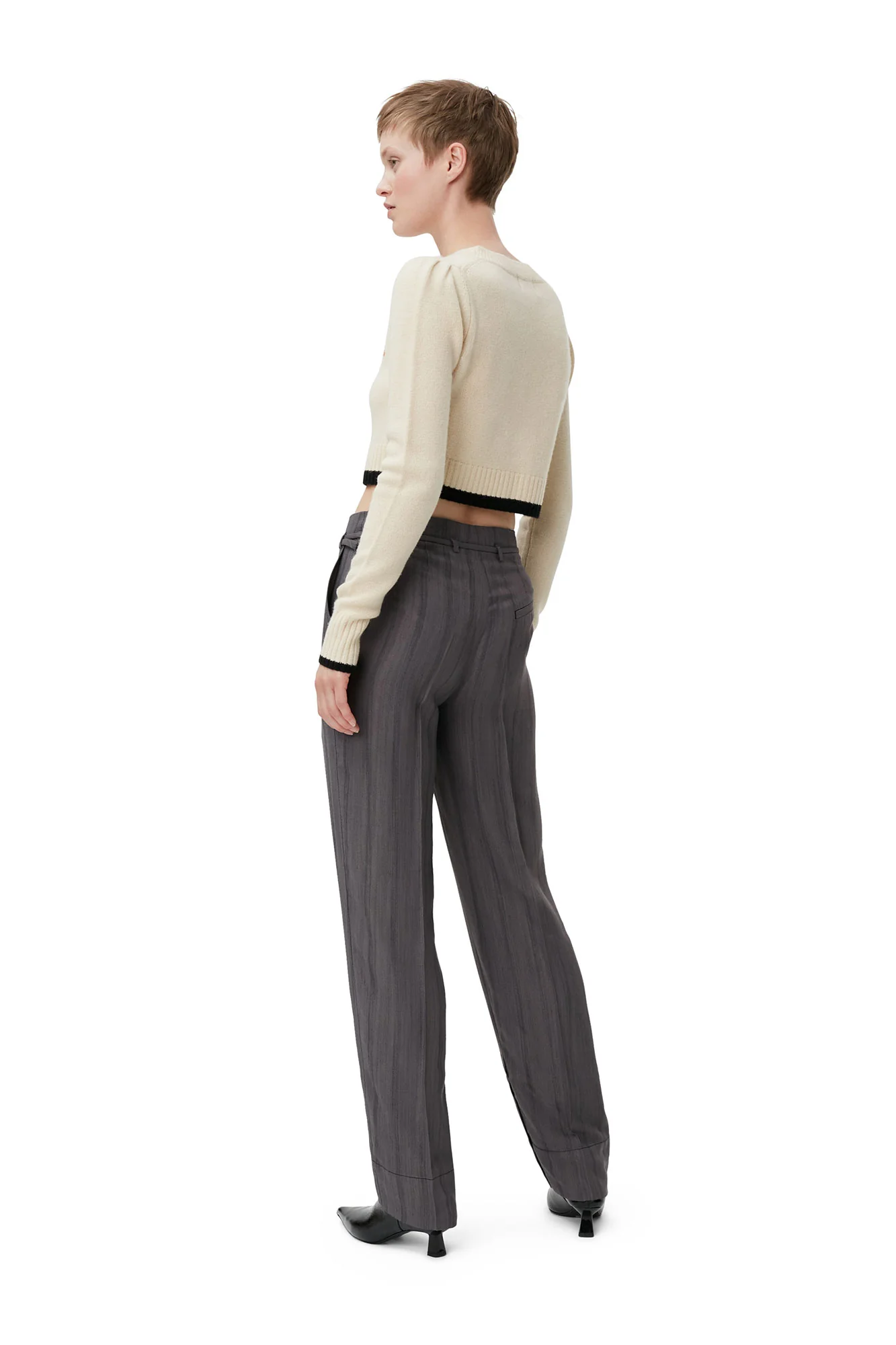 Cropped O-neck Cardigan | Alabaster Gleam - Image 4