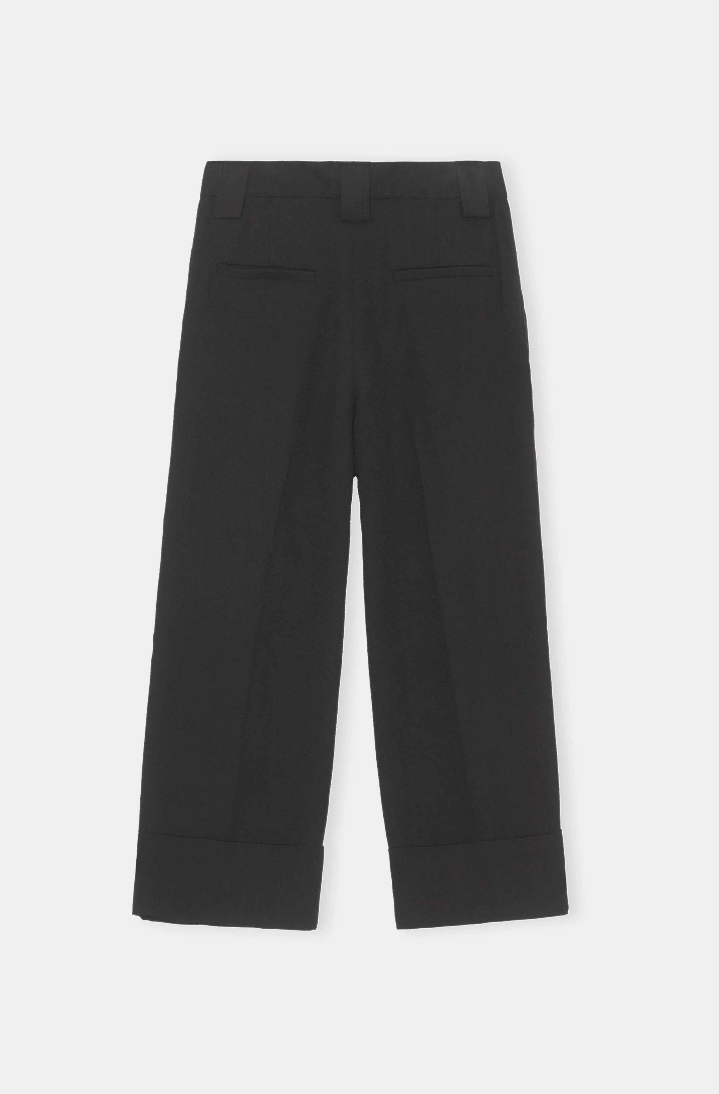 Cropped Pleated Trousers | Black - Image 2