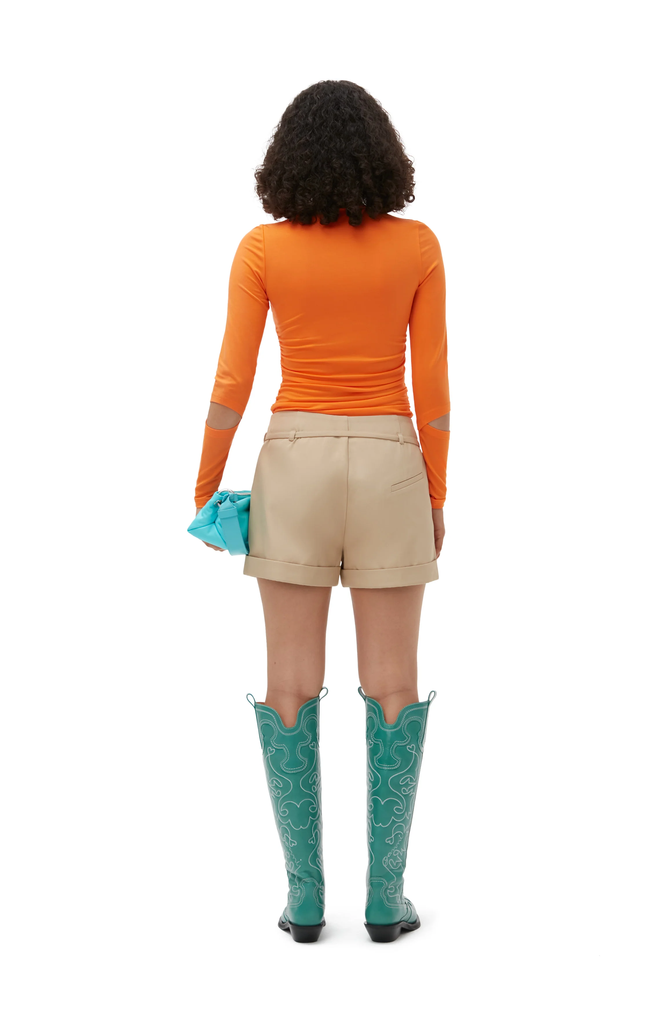 Cutout Blouse | Vibrant Orange - Image 4