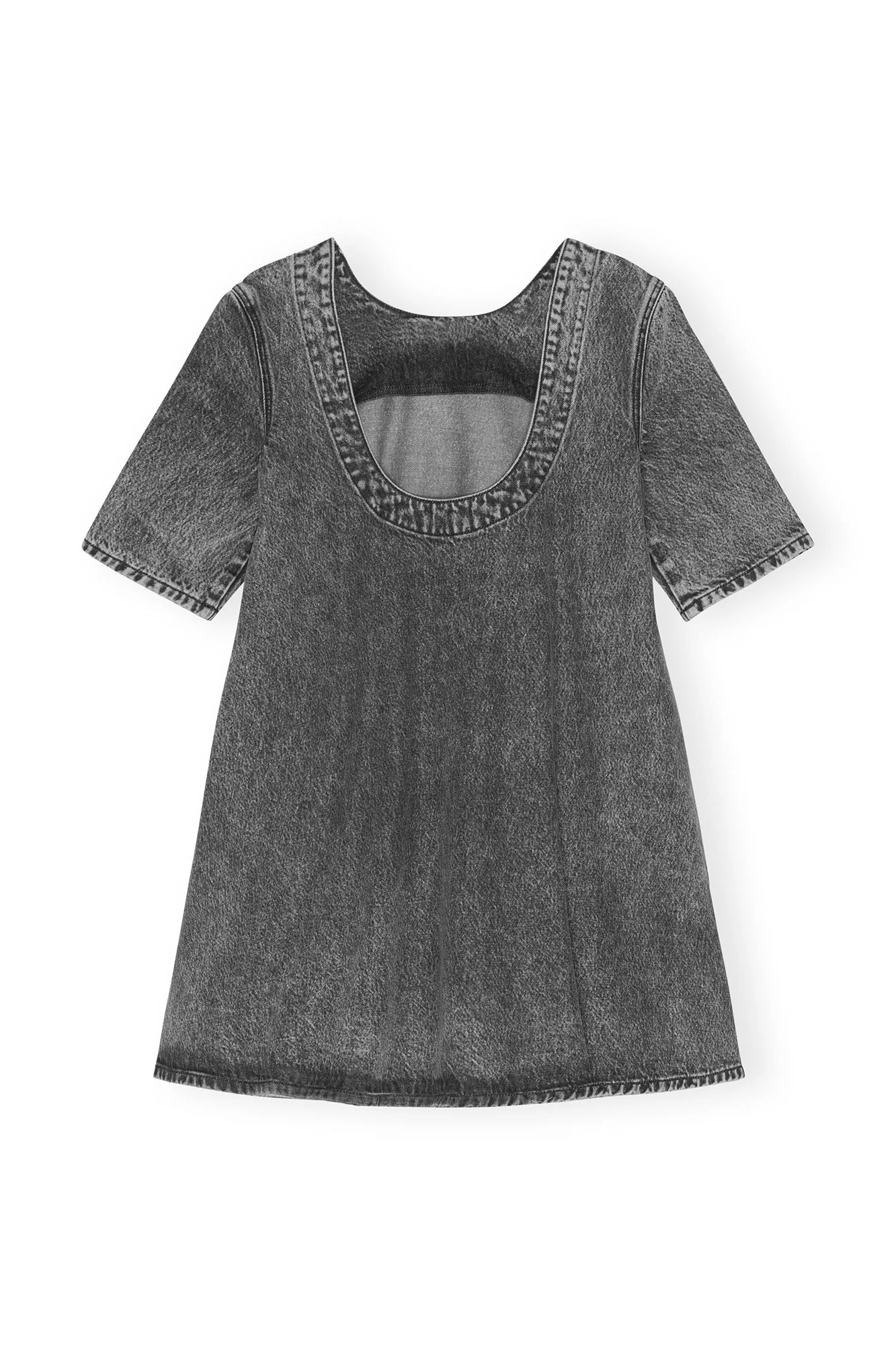 Denim A-Line Mini Dress | Black Washed - Image 2