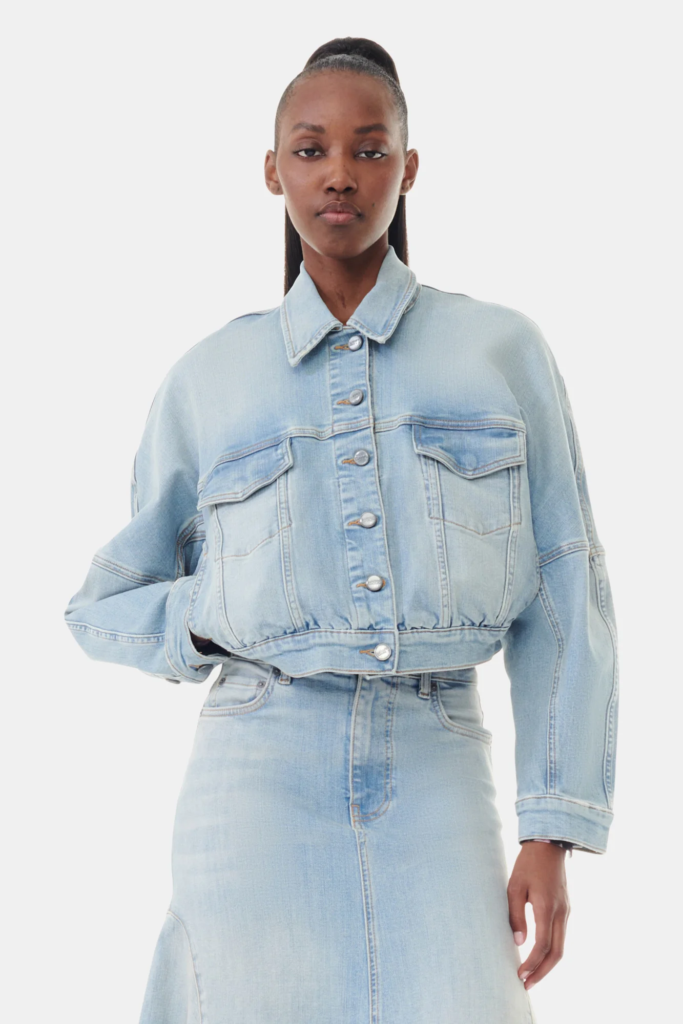 Denim Bomber Jacket | Tint Wash - Image 3