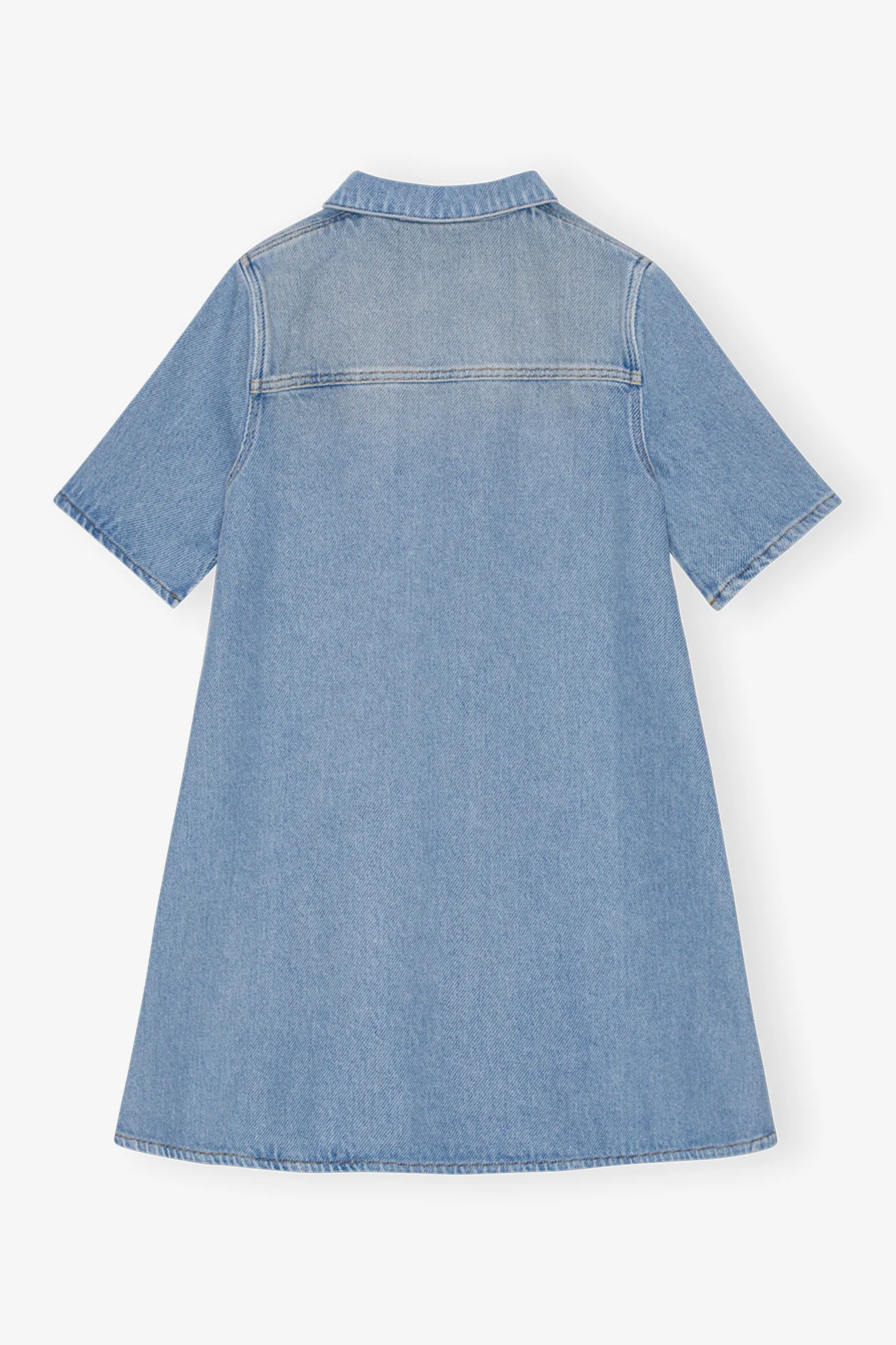 Denim Collared Mini Dress | Tint Wash - Image 2