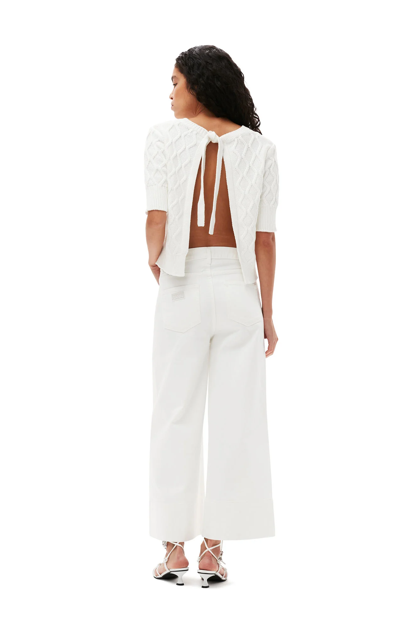 Denim Cropped Jeans | Bright White - Image 4