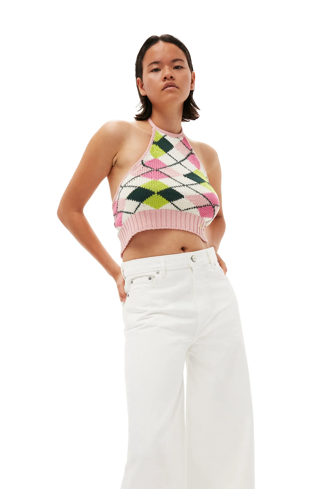 Denim Cropped Jeans | Bright White - Image 8