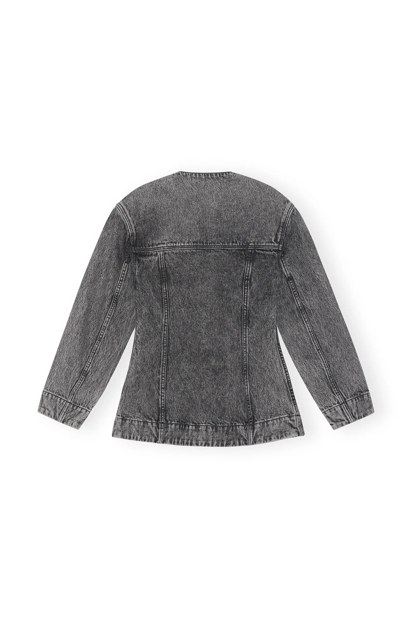 Denim Fitted Blazer | Black Washed - Image 2