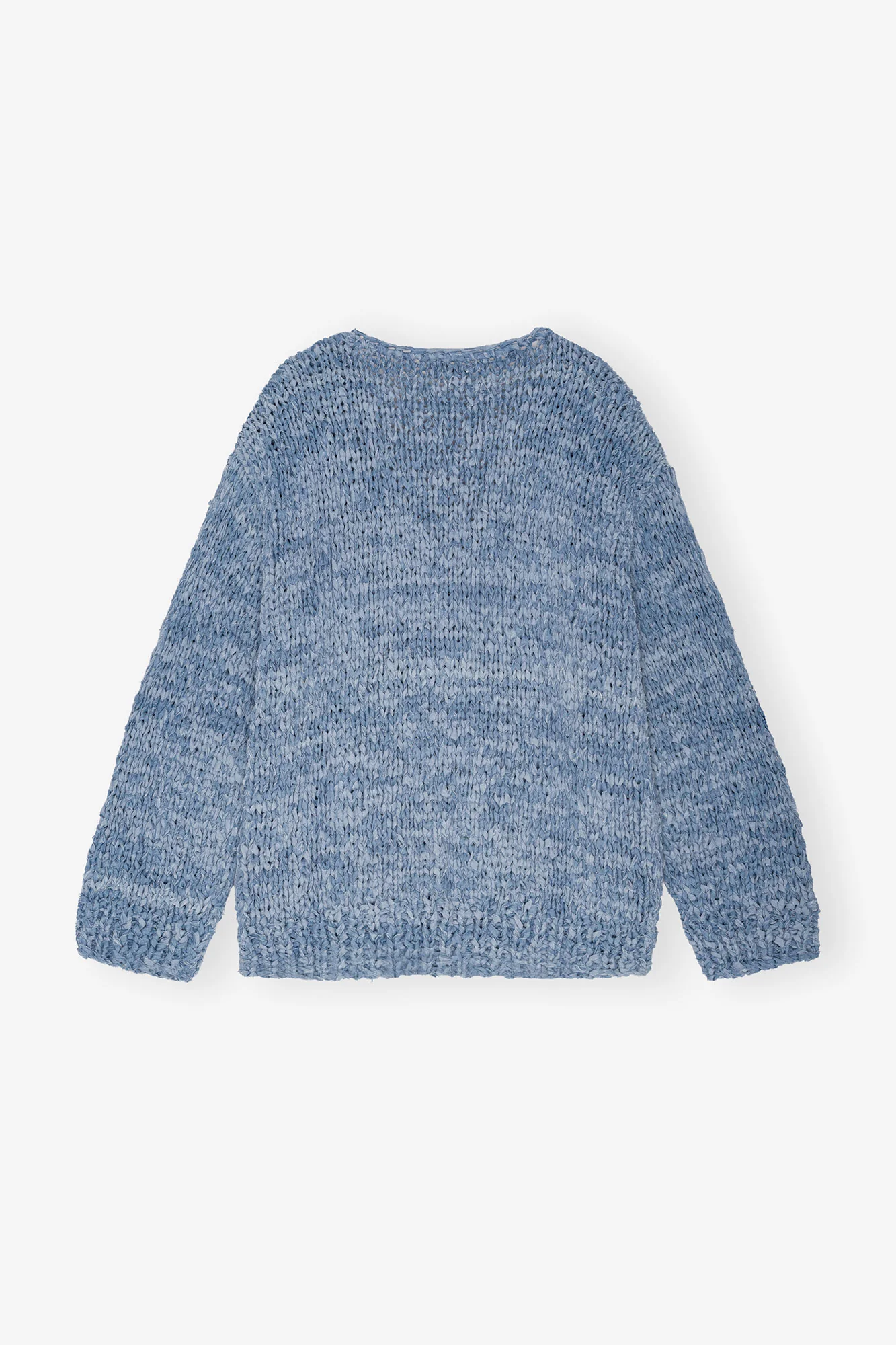 Denim Handknit Cardigan | Light Indigo - Image 2