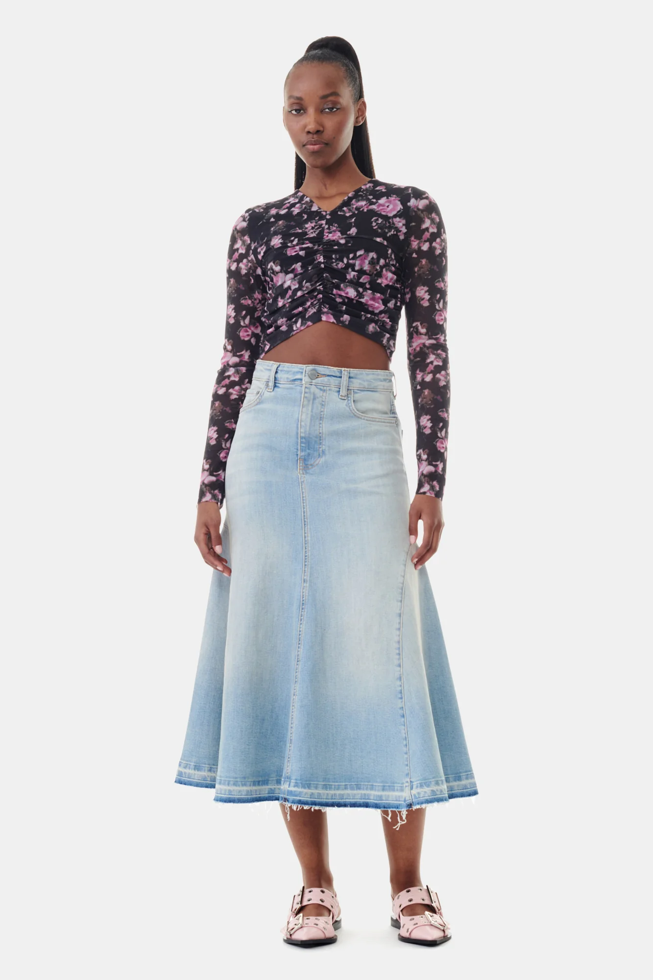 Denim Midi Skirt | Tint Wash - Image 3