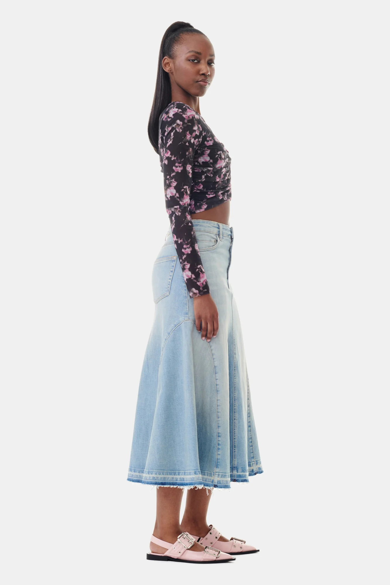 Denim Midi Skirt | Tint Wash - Image 4