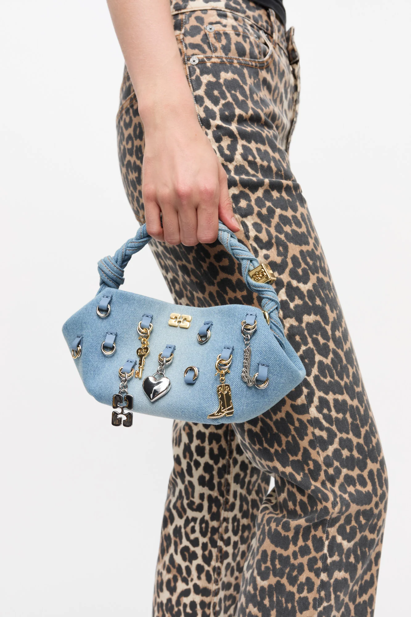 Denim Mini Bou Bag | Faded Denim - Image 4
