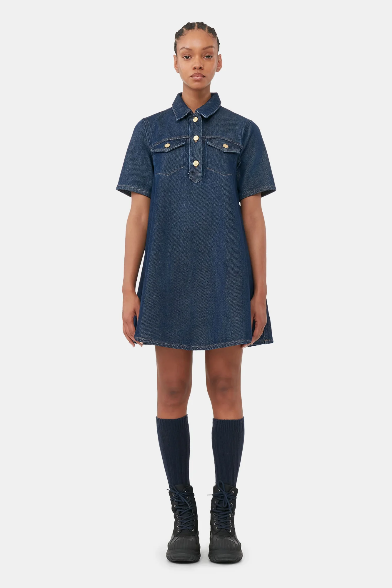 Denim Mini Dress | Rinse - Image 5