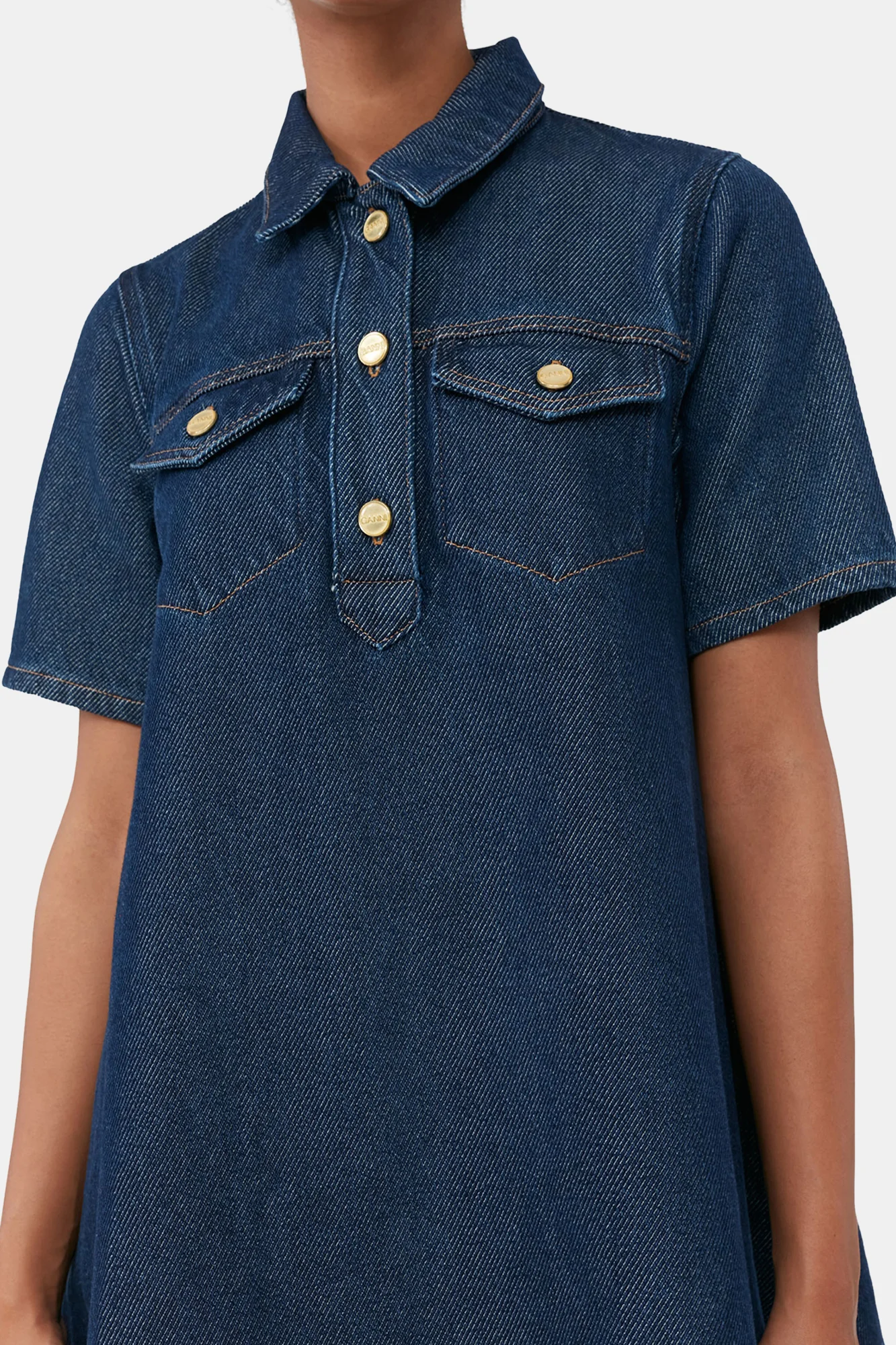 Denim Mini Dress | Rinse - Image 7