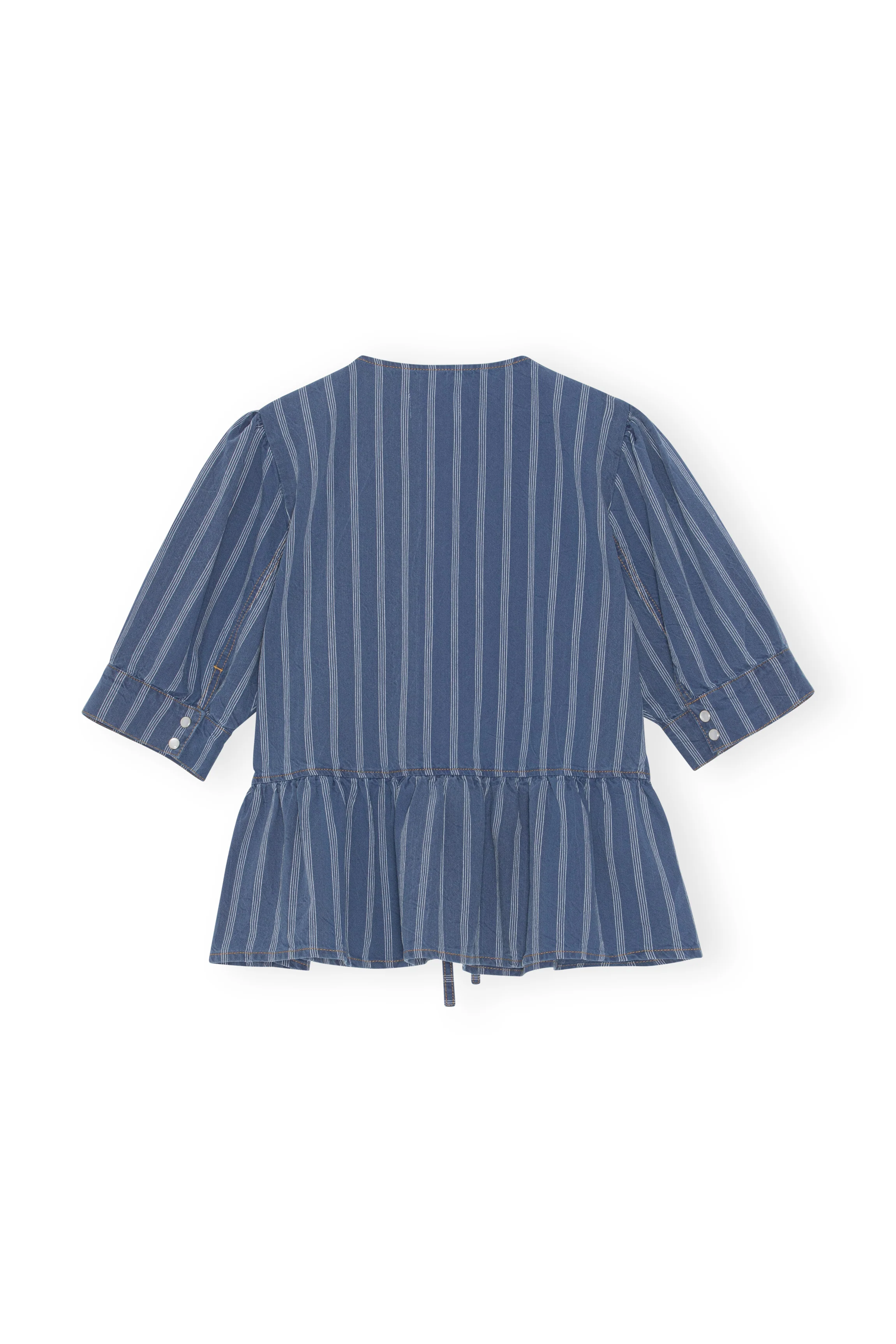 Denim Peplum Blouse | Tint Wash - Image 2