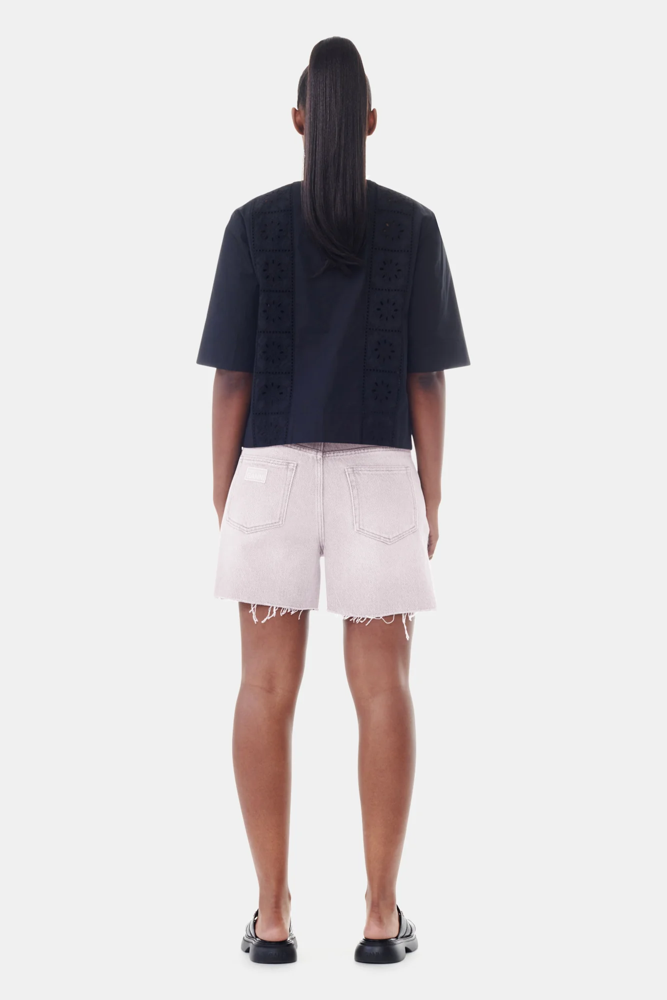 Denim Shorts | Mauve Chalk - Image 5