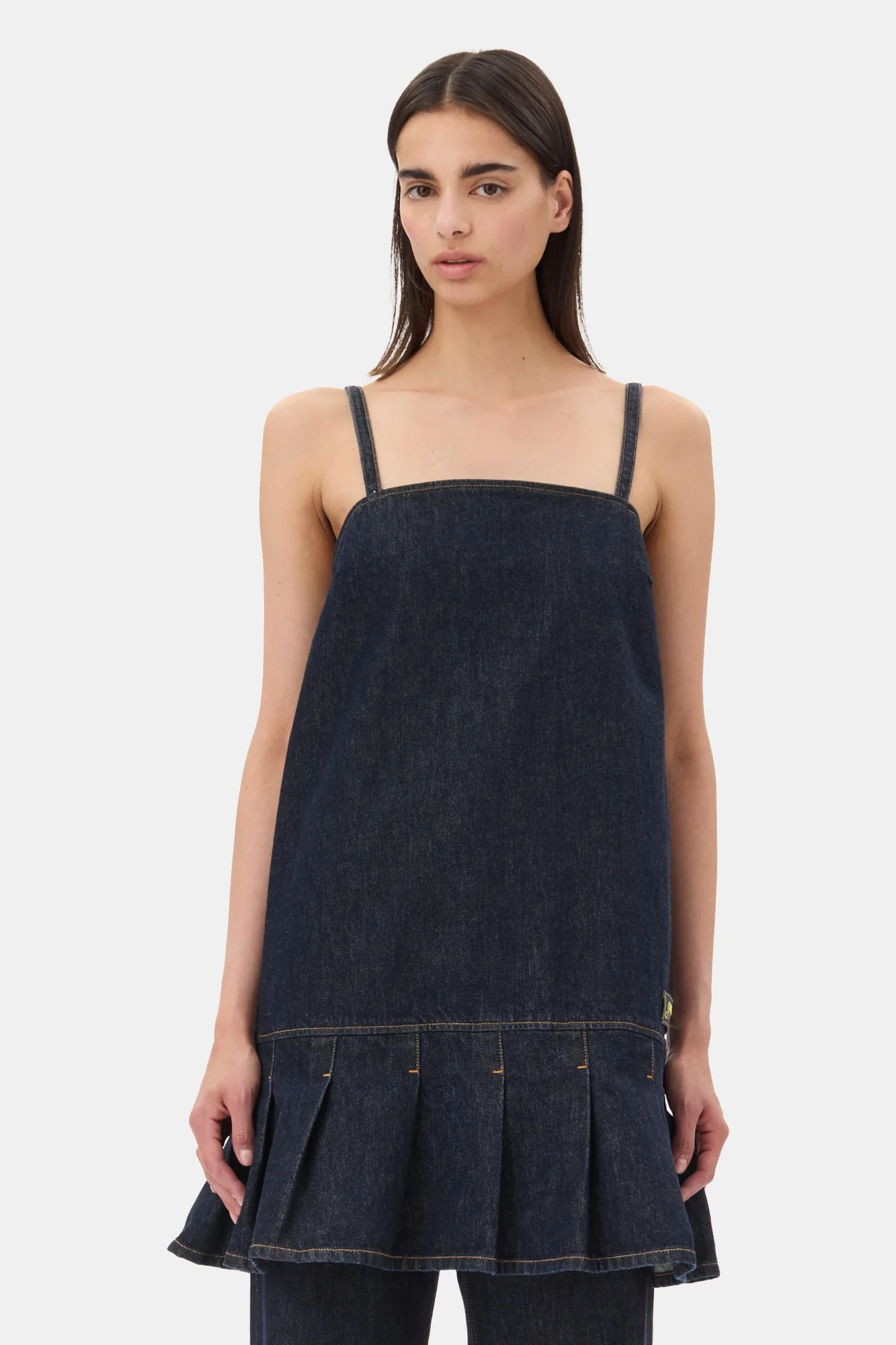 Denim Strap Mini Dress | Rinse - Image 4