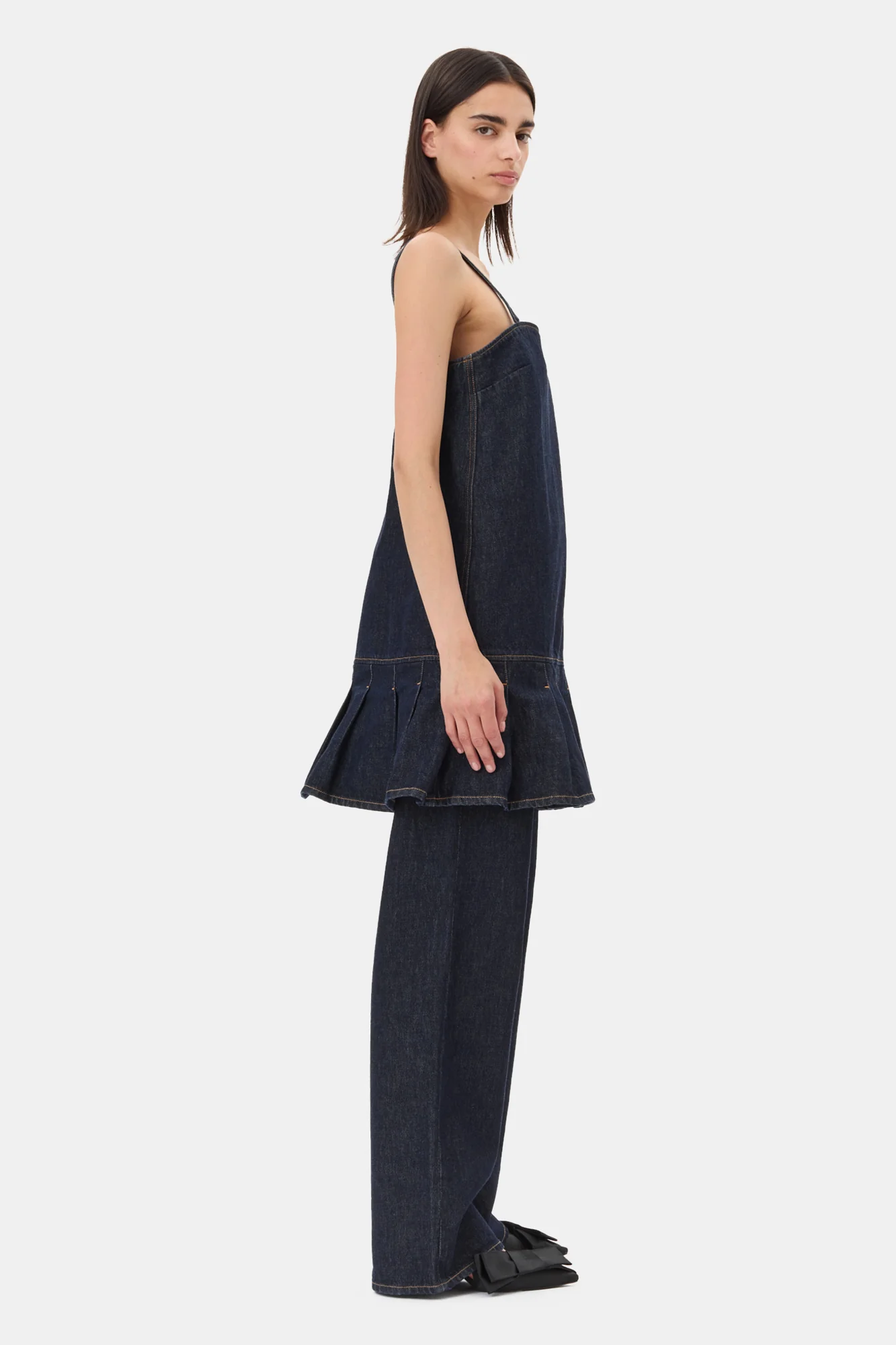 Denim Strap Mini Dress | Rinse - Image 5