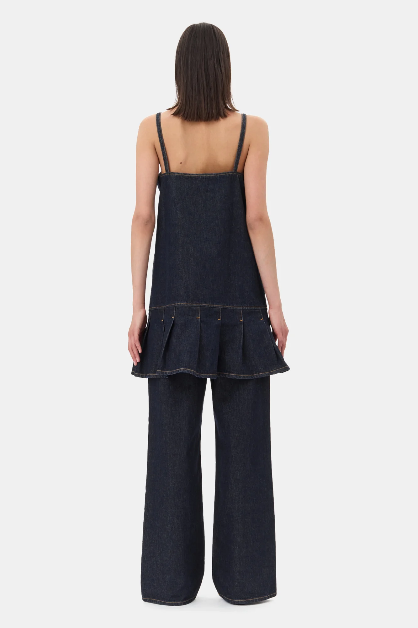 Denim Strap Mini Dress | Rinse - Image 6