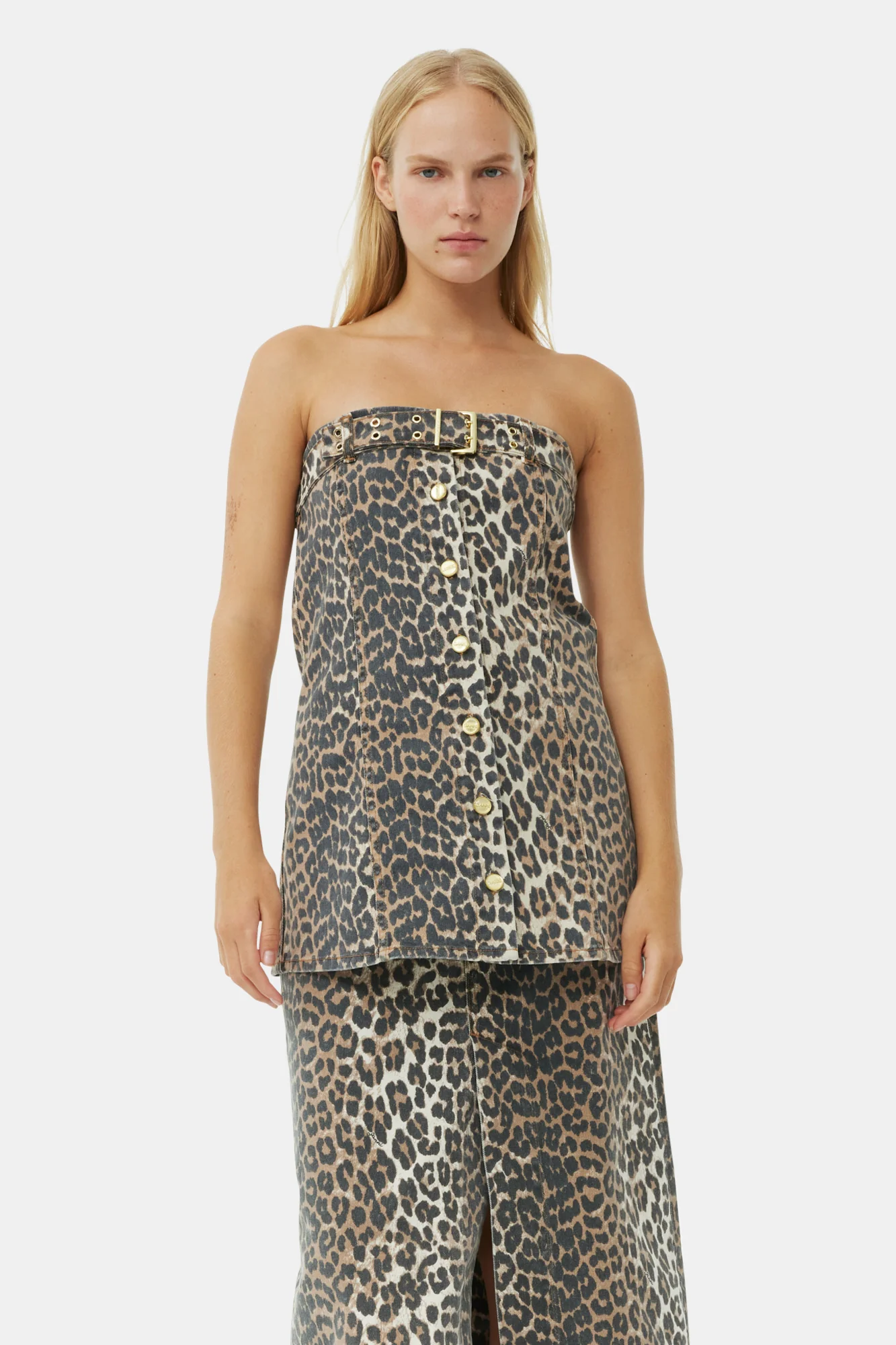 Denim Top | Leopard - Image 3