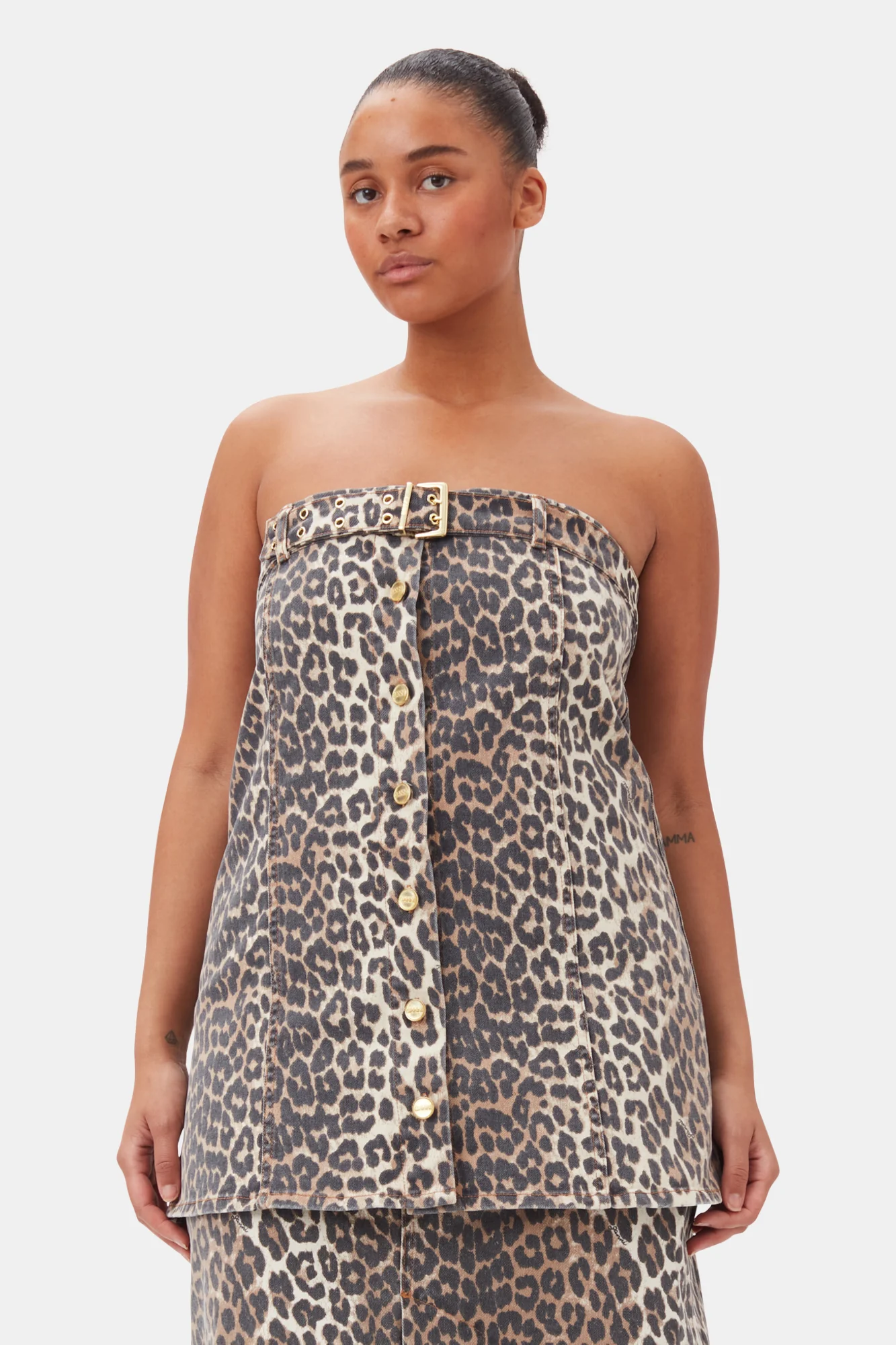 Denim Top | Leopard - Image 7