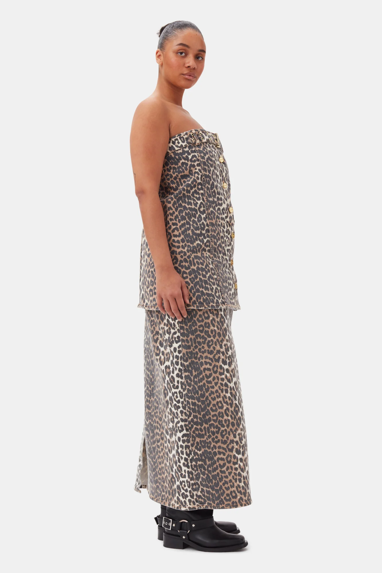 Denim Top | Leopard - Image 9