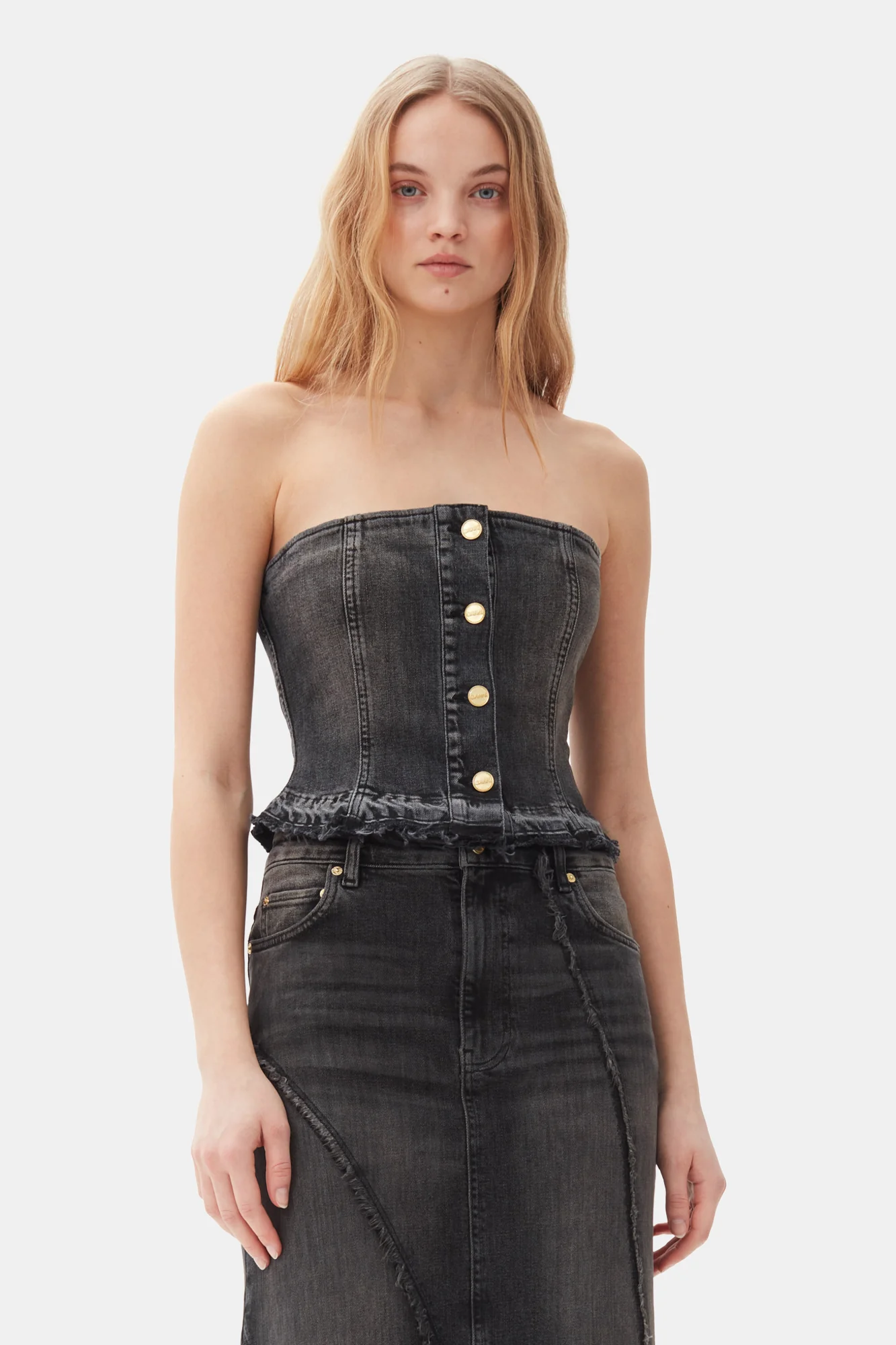 Denim Top | Washed Black/Black - Image 3