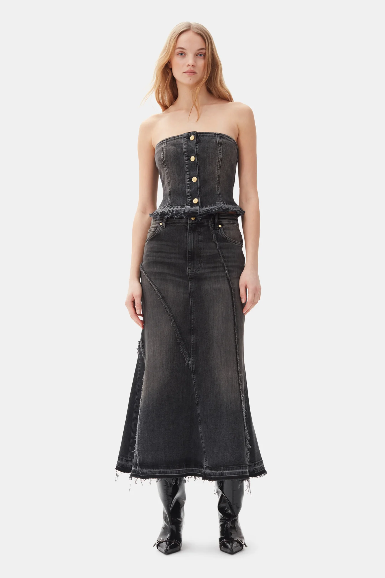 Denim Top | Washed Black/Black - Image 4
