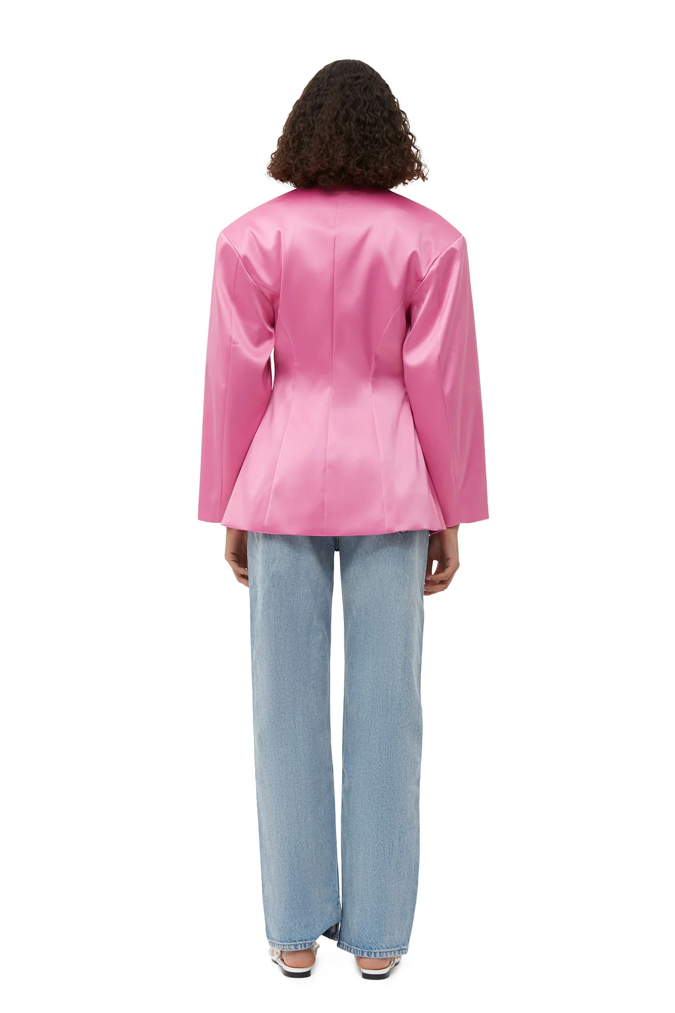 Double Satin Fitted Blazer | Wild Orchid - Image 4