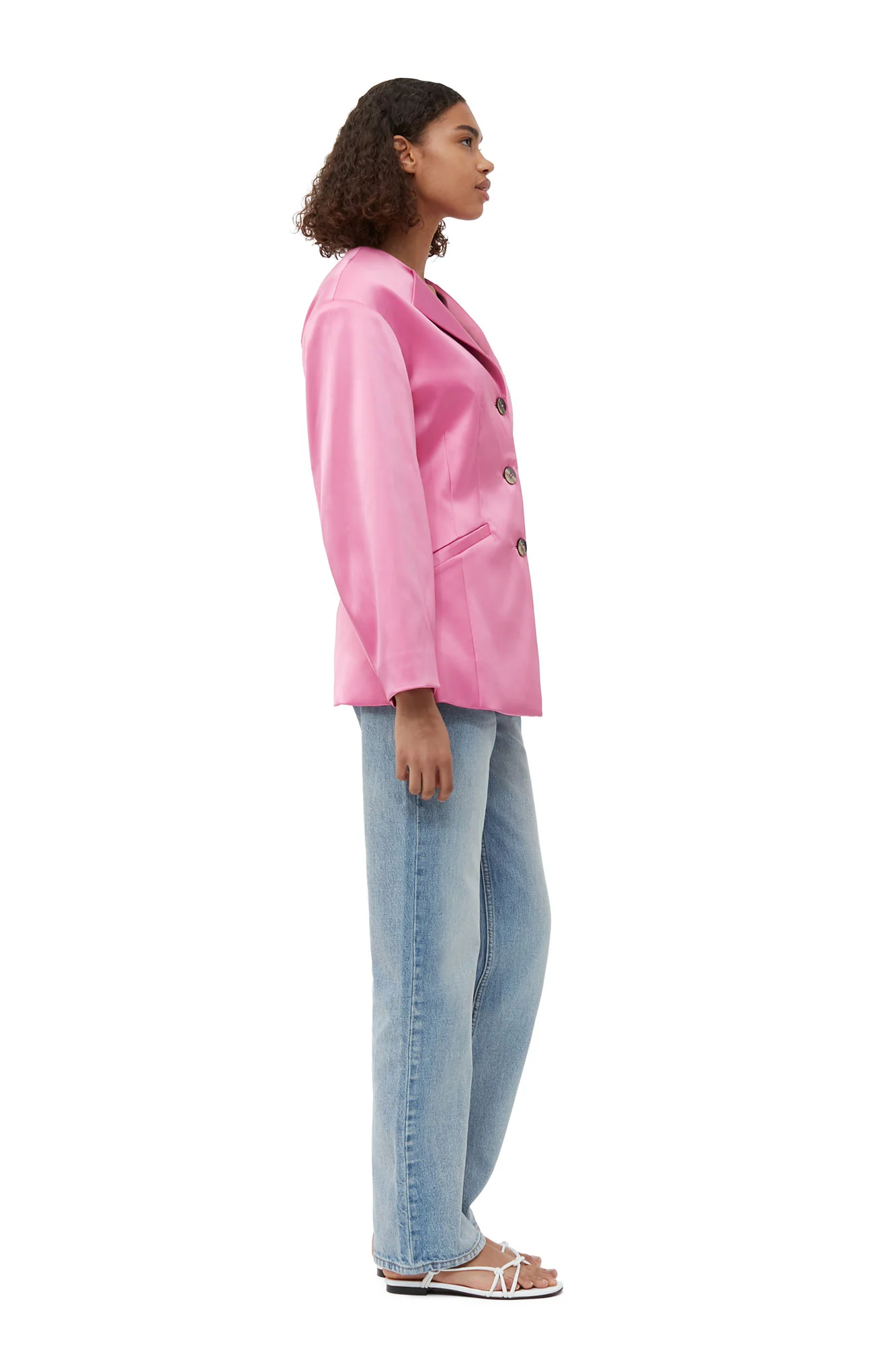 Double Satin Fitted Blazer | Wild Orchid - Image 5