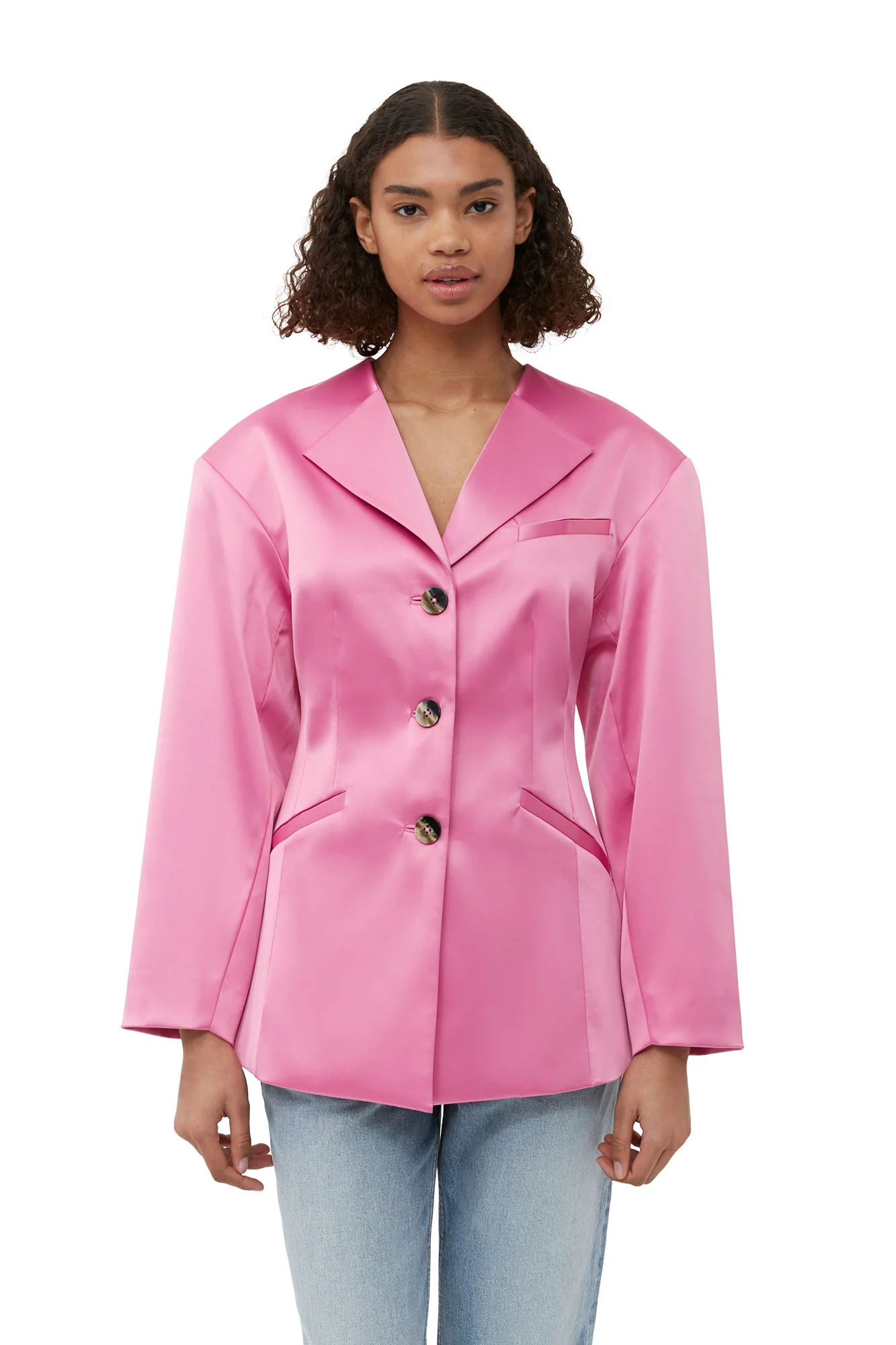 Double Satin Fitted Blazer | Wild Orchid - Image 6
