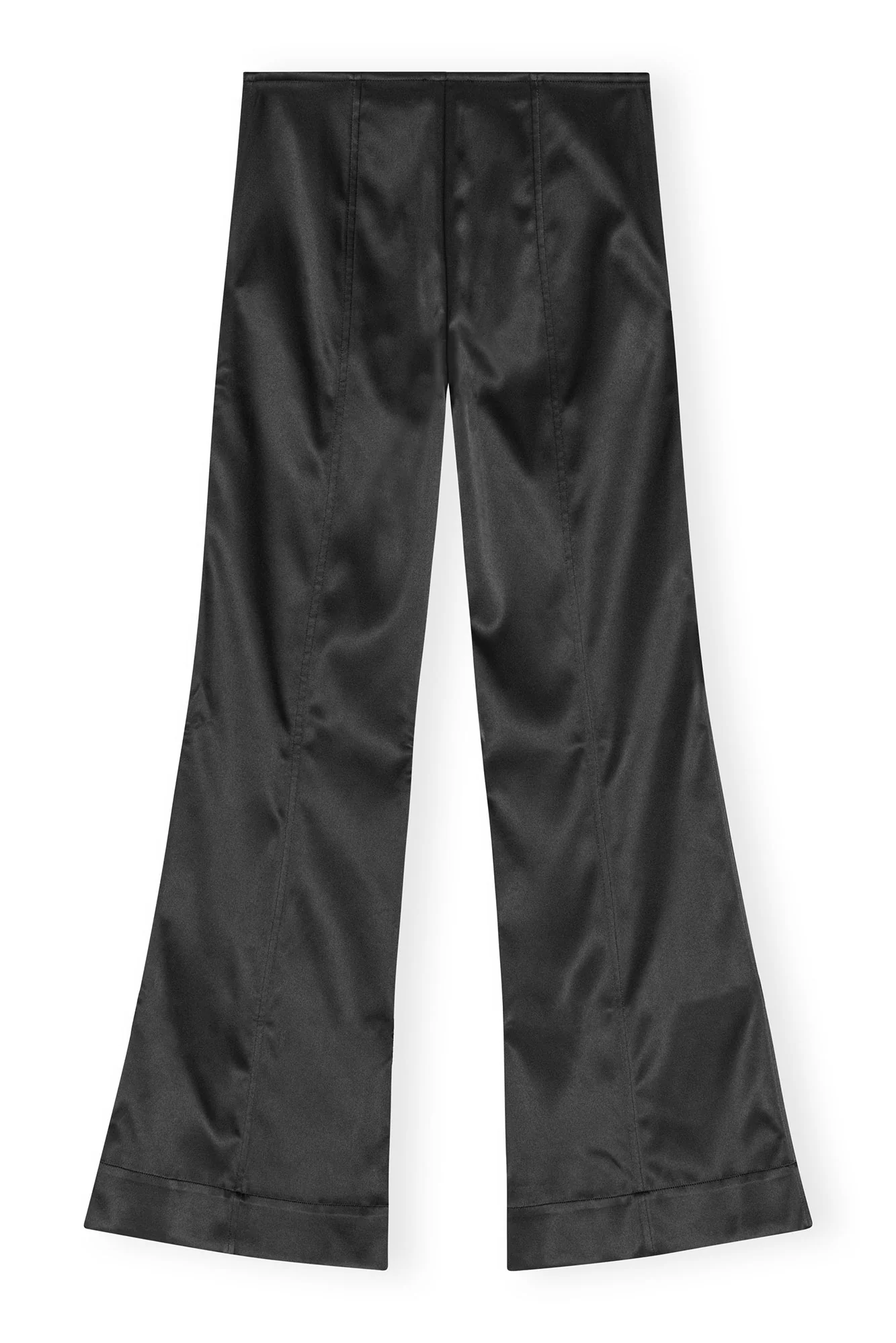 Double Satin Flared Pants | Black - Image 2