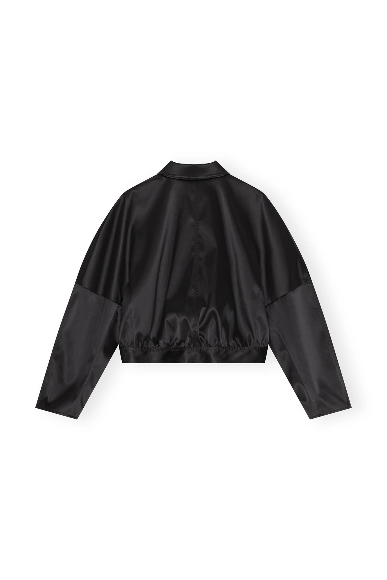 Double Satin Short Jacket | Black - Image 3