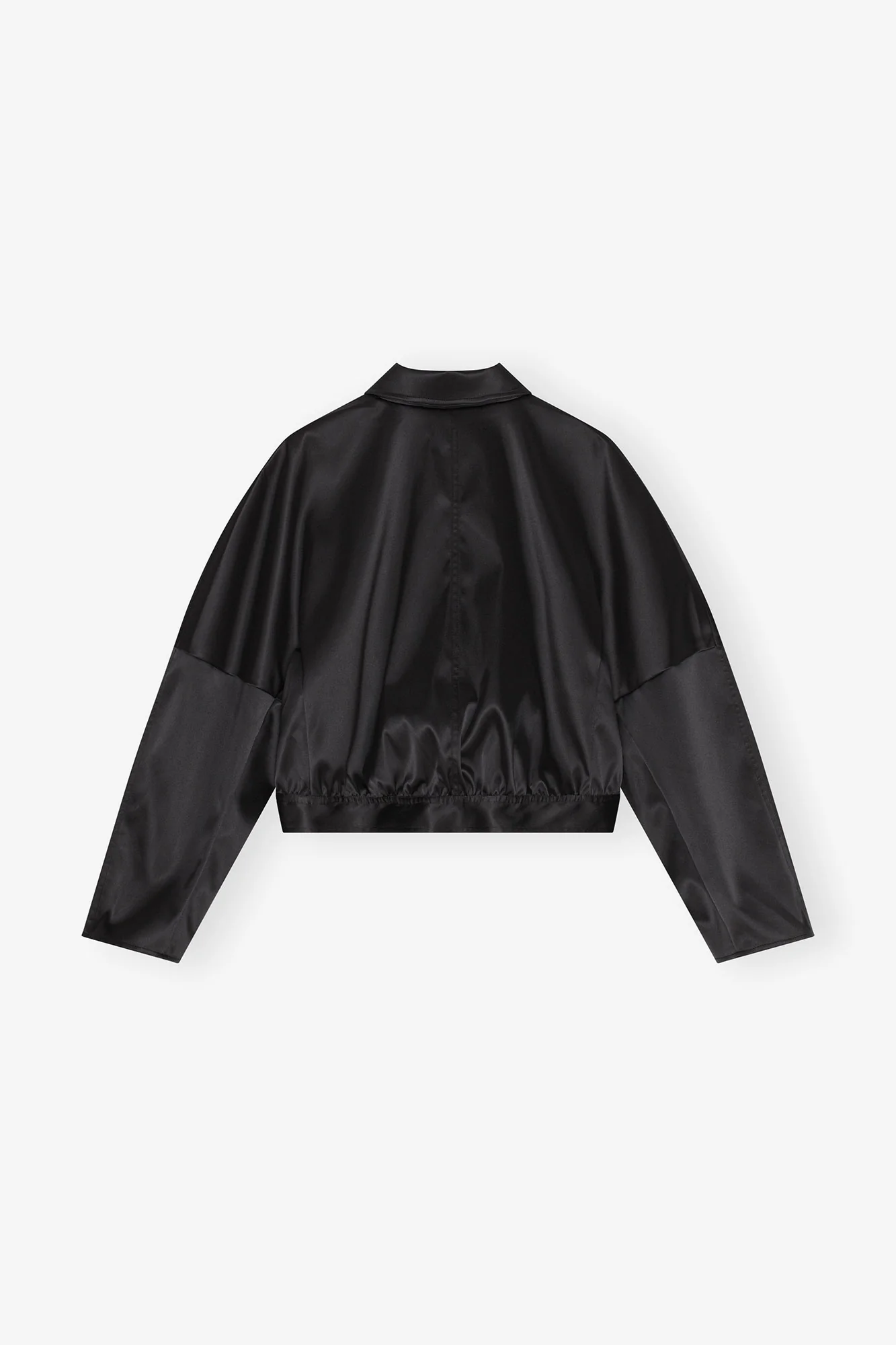 Double Satin Short Jacket | Black - Image 4