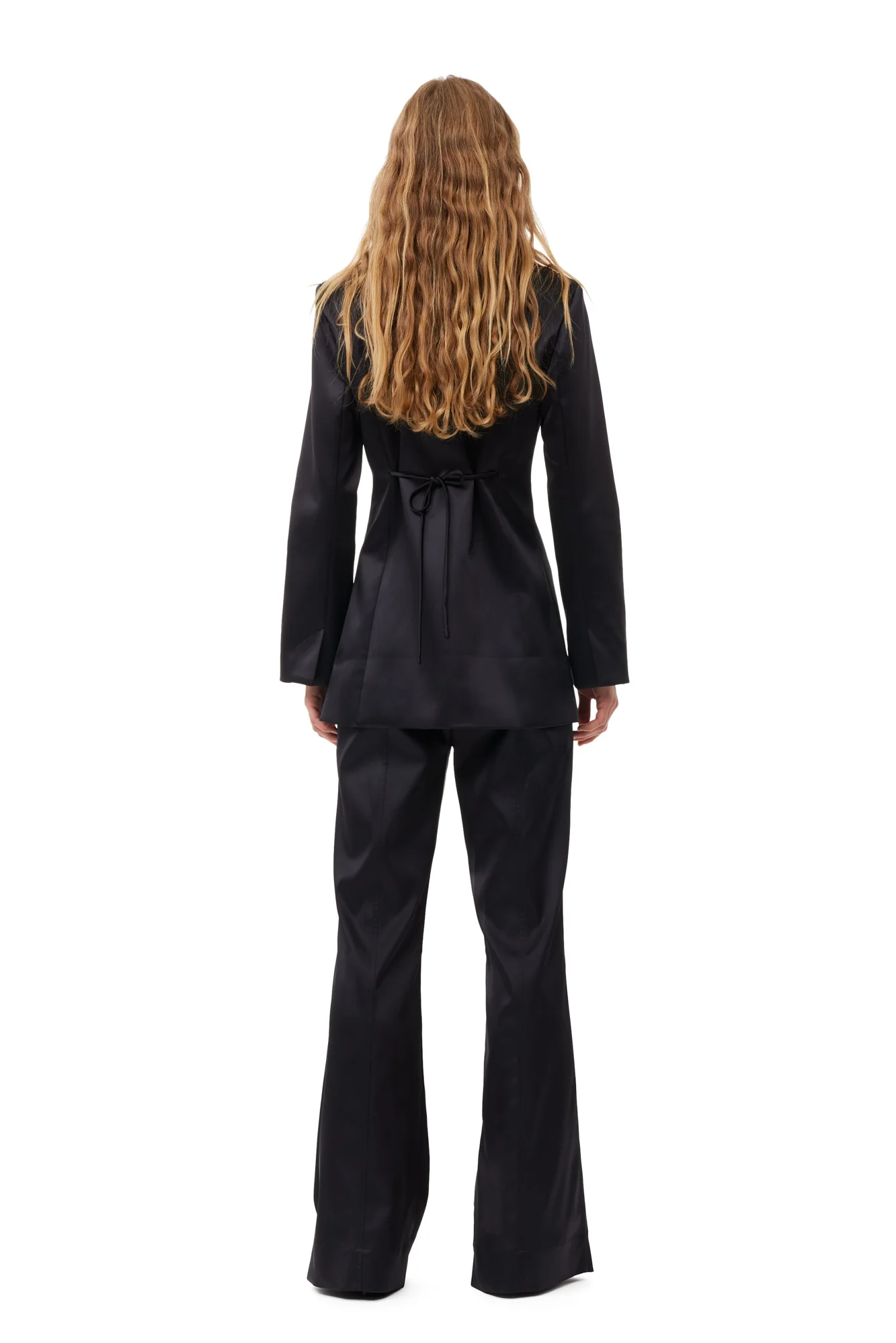 Double Satin Tiestring Blazer | Black - Image 5