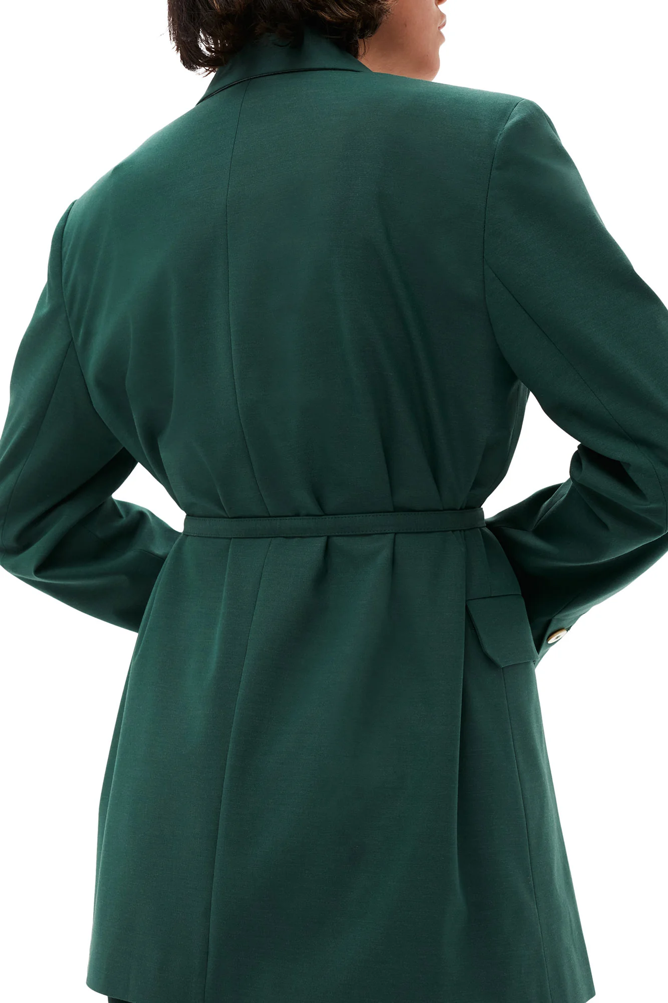 Drapey Melange Blazer | Trekking Green - Image 8