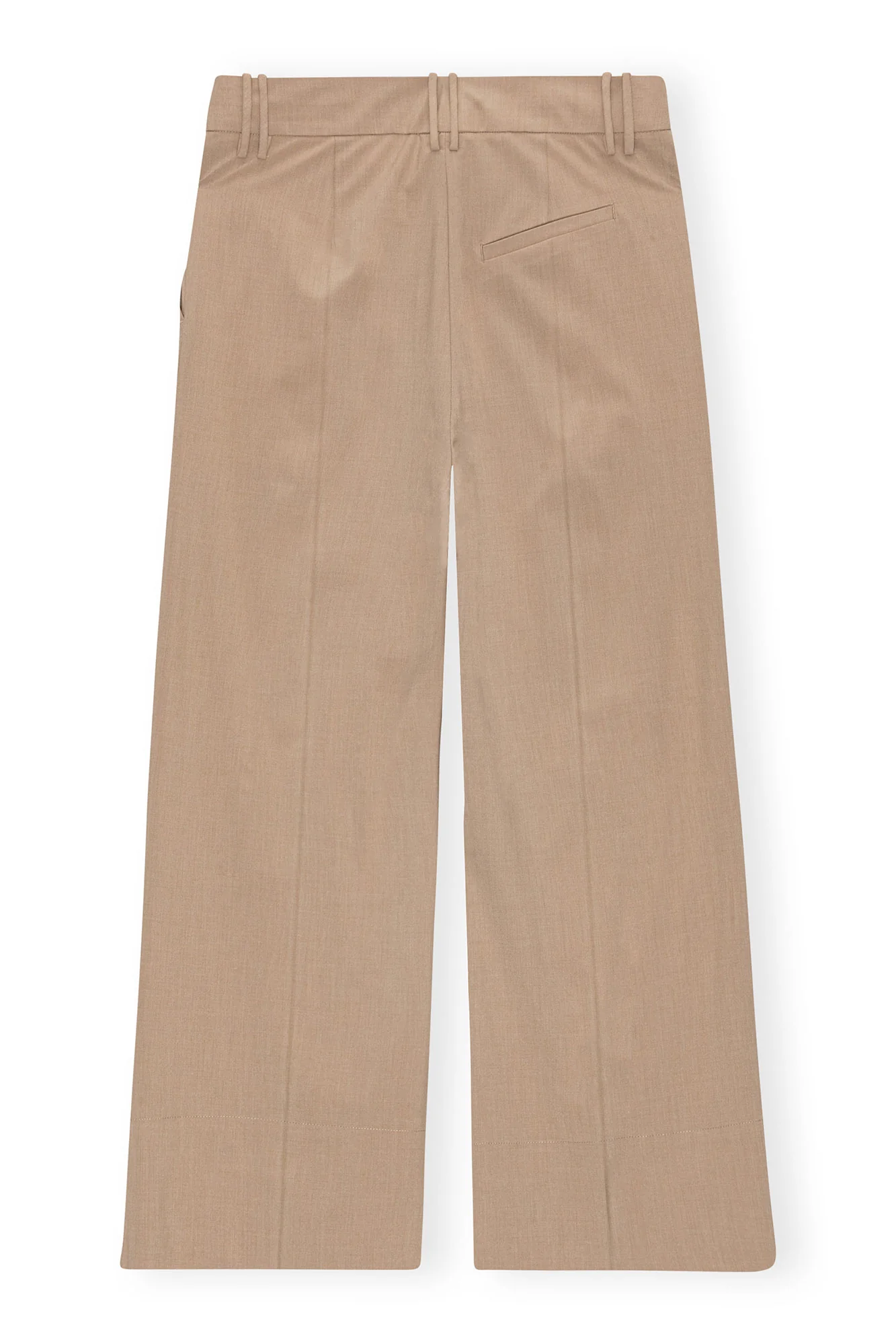 Drapey Melange Cropped Trousers | Safari - Image 2