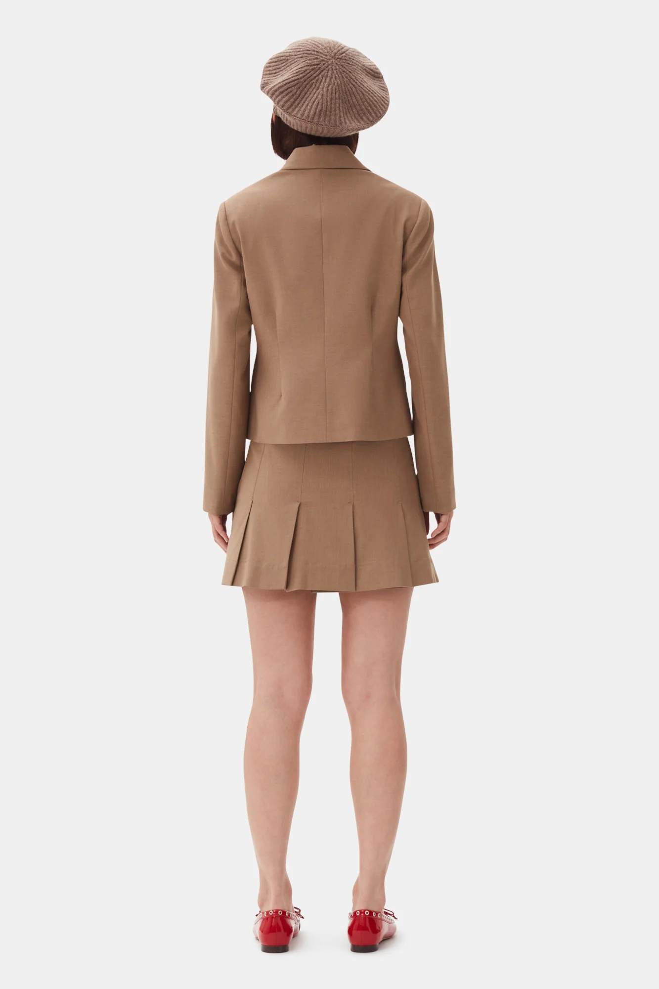 Drapey Melange Fitted Blazer | Tiger's Eye - Image 6