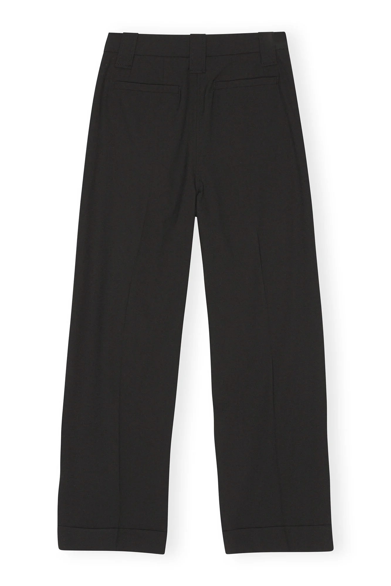 Drapey Melange Loose Mid Waist Pleat Pants | Black - Image 3
